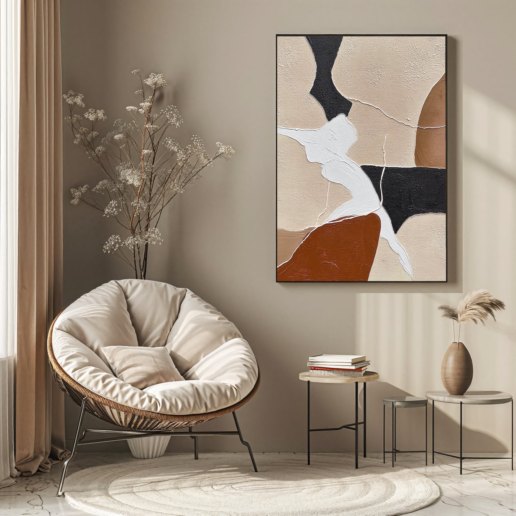 Textured Geometric Harmony | Neutral Fusion