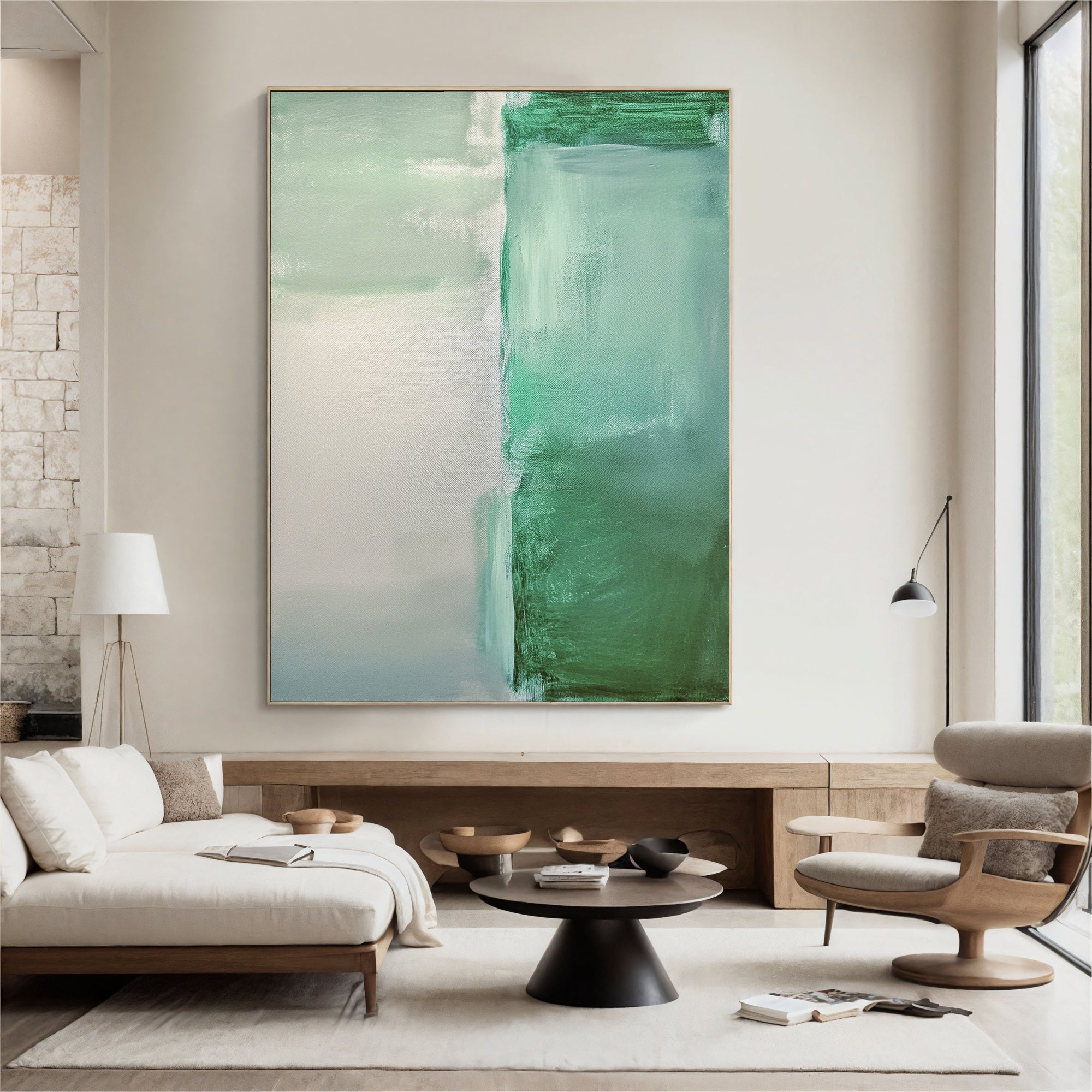 Textured Green Harmony | Mint Tones