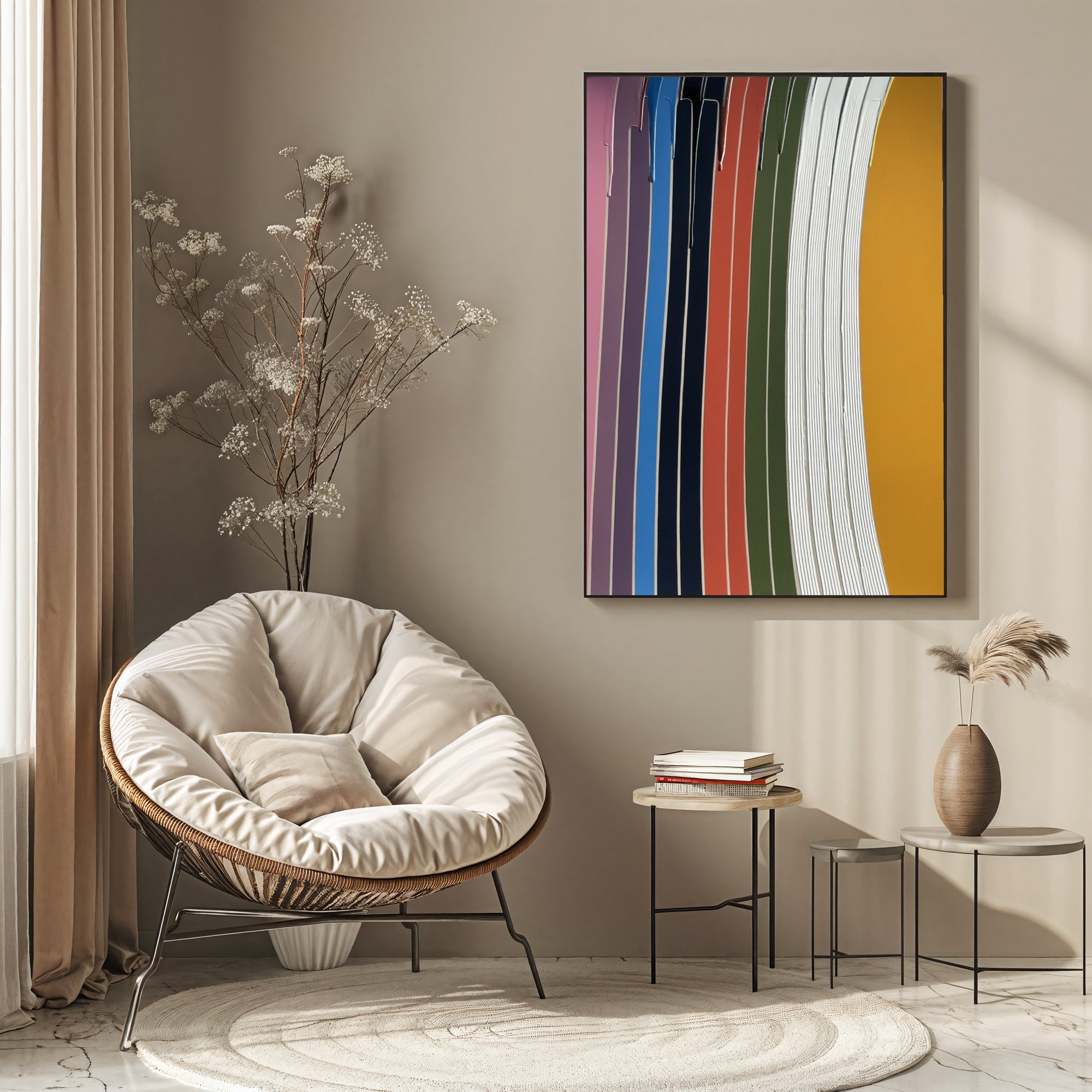 Textured Vibrant Stripes | Bold Hues