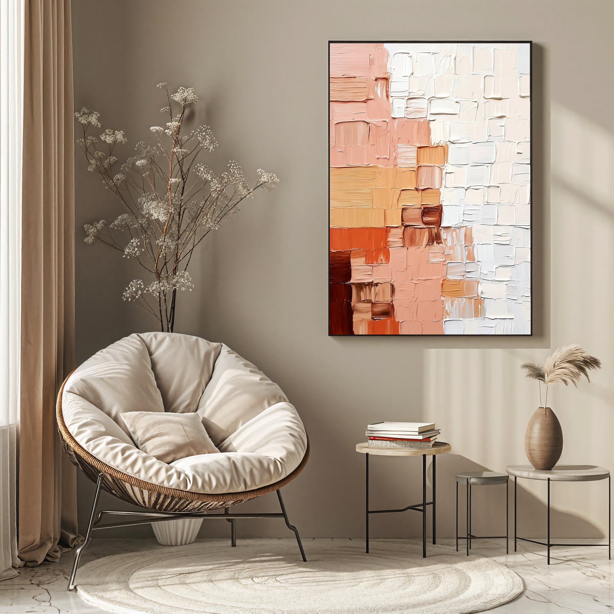 Textured Abstract Warmth | Coral Blend