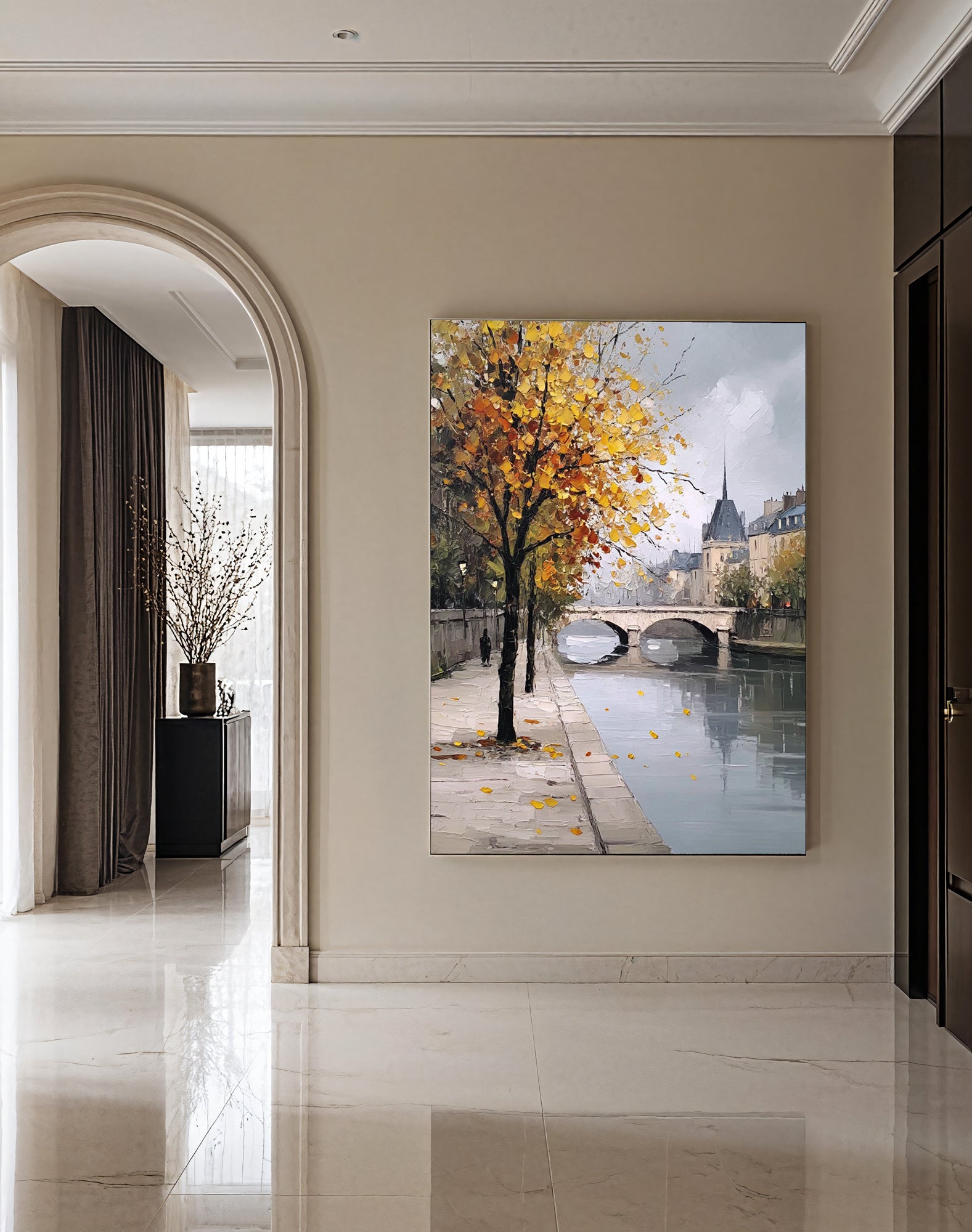 Textured Autumnal Quay | Parisian Glow