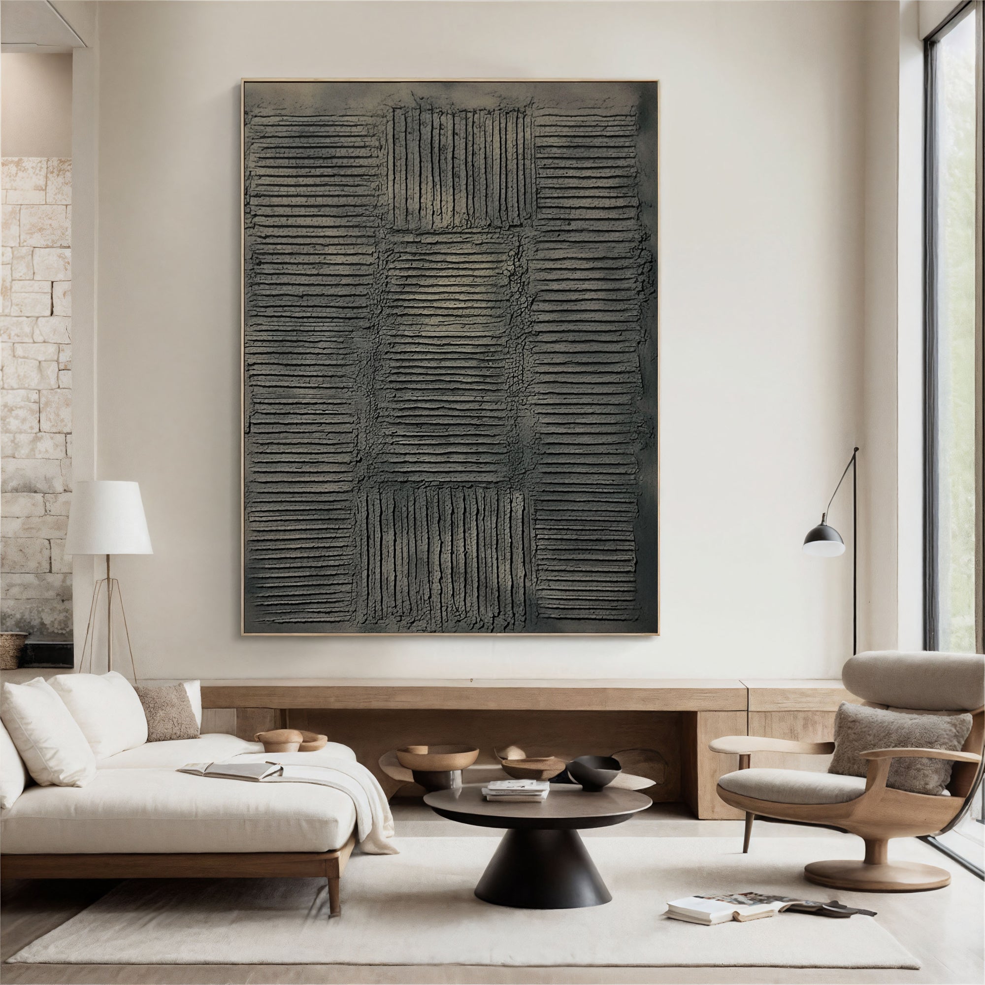 Textured Charcoal Depth | Gray Layers