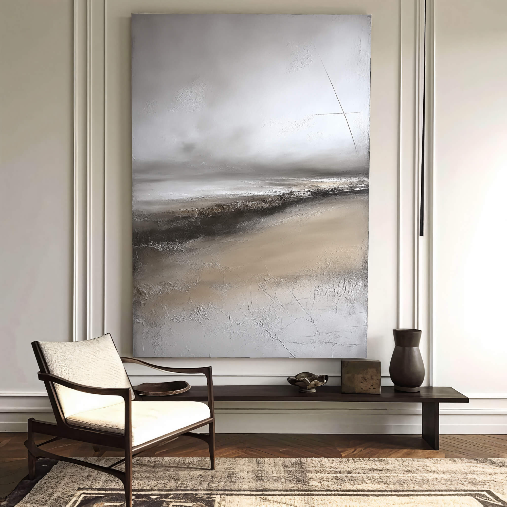 Textured Misty Shore | Neutral Palette