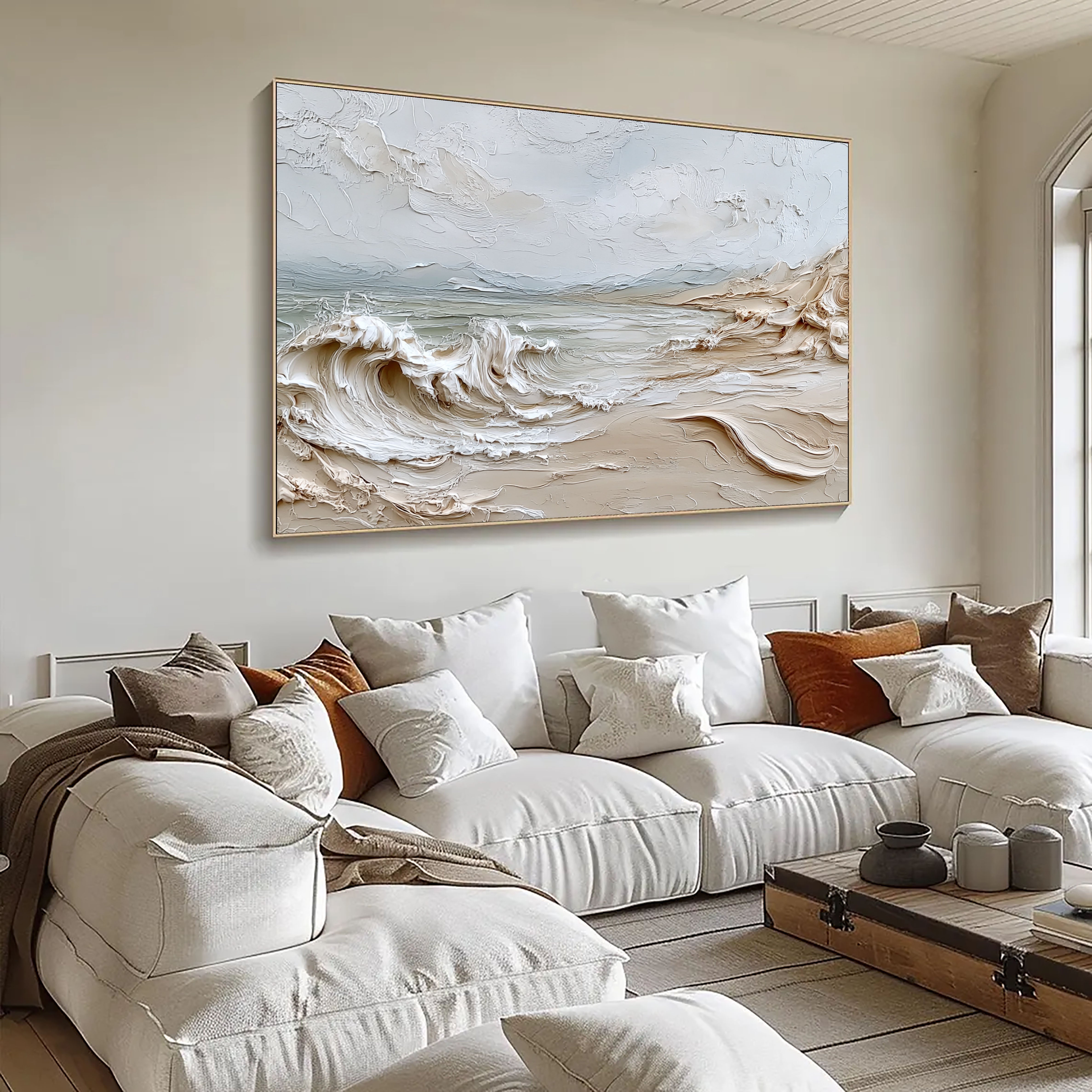 Textured Littoral Opulence | Cream Swells