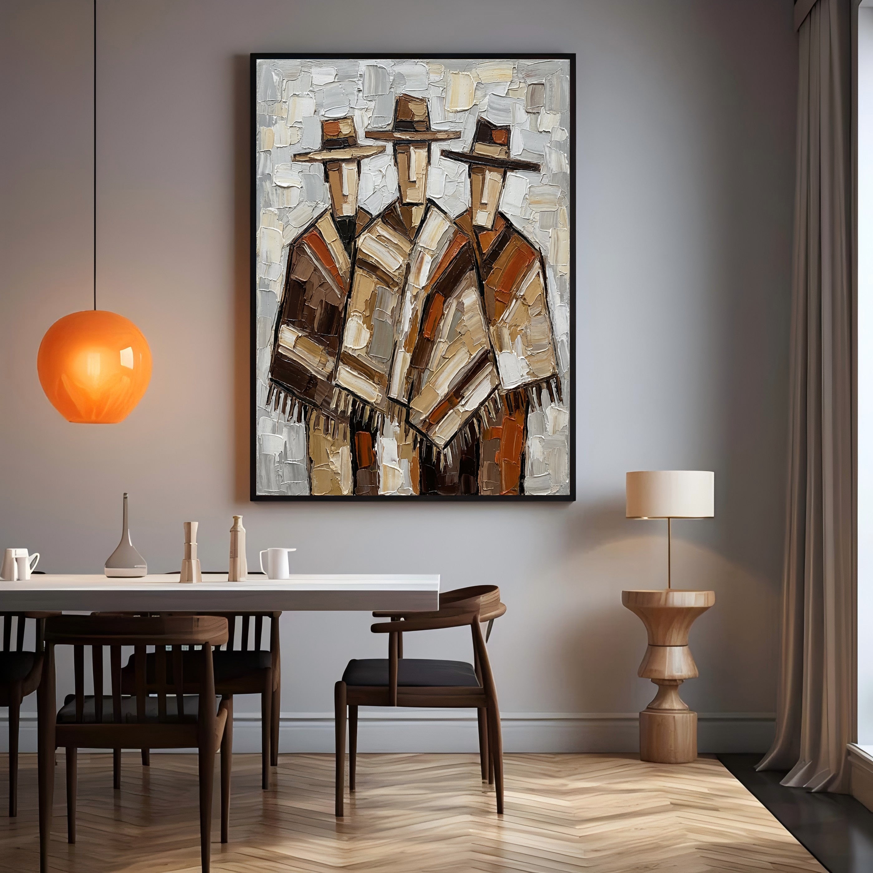 Textured Cloaked Trio | Earthy Hues