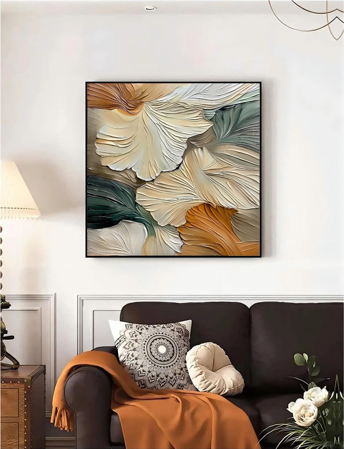 Textured Ginkgo Grace | Earthy Hues