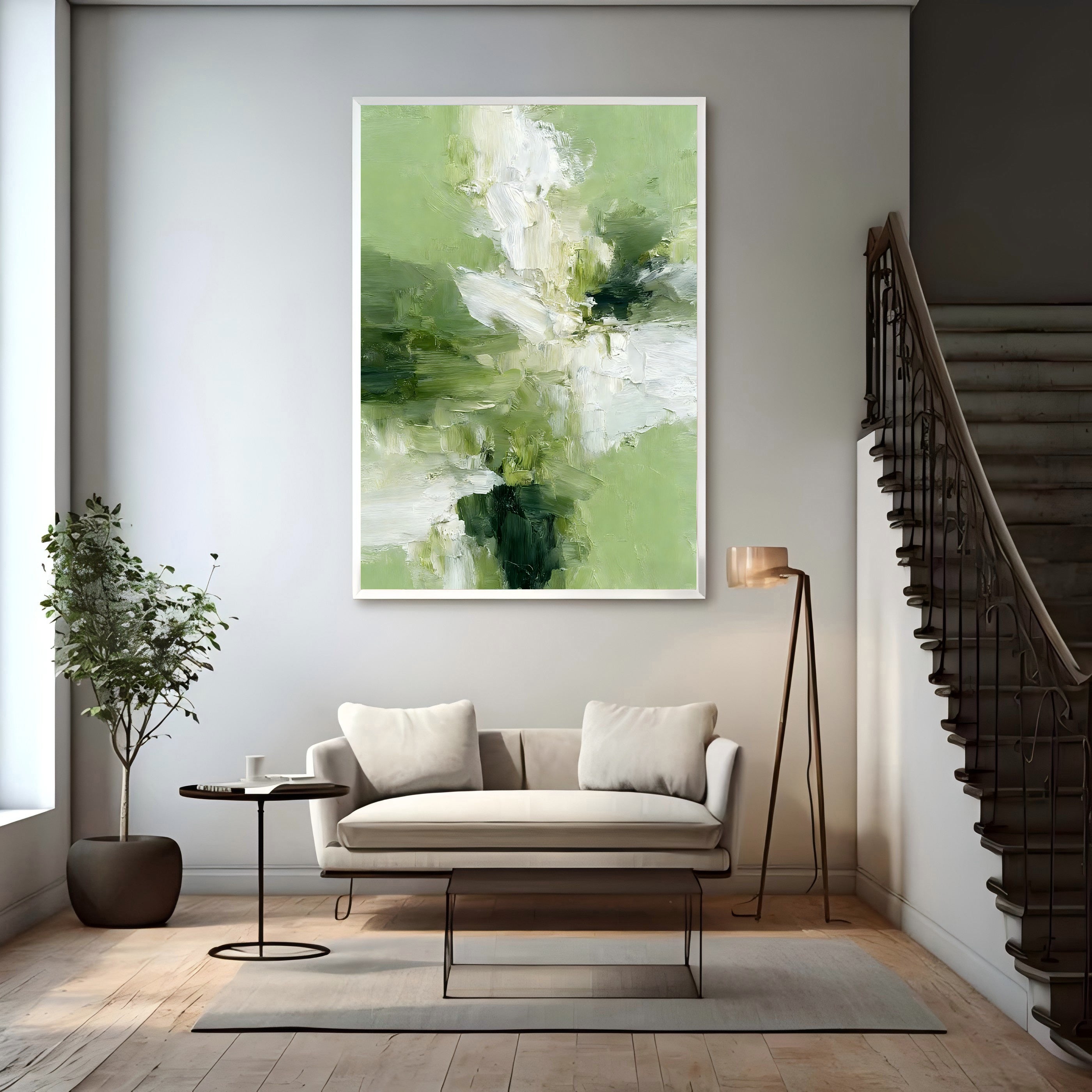 Textured Floral Verdancy | Ivory Bloom