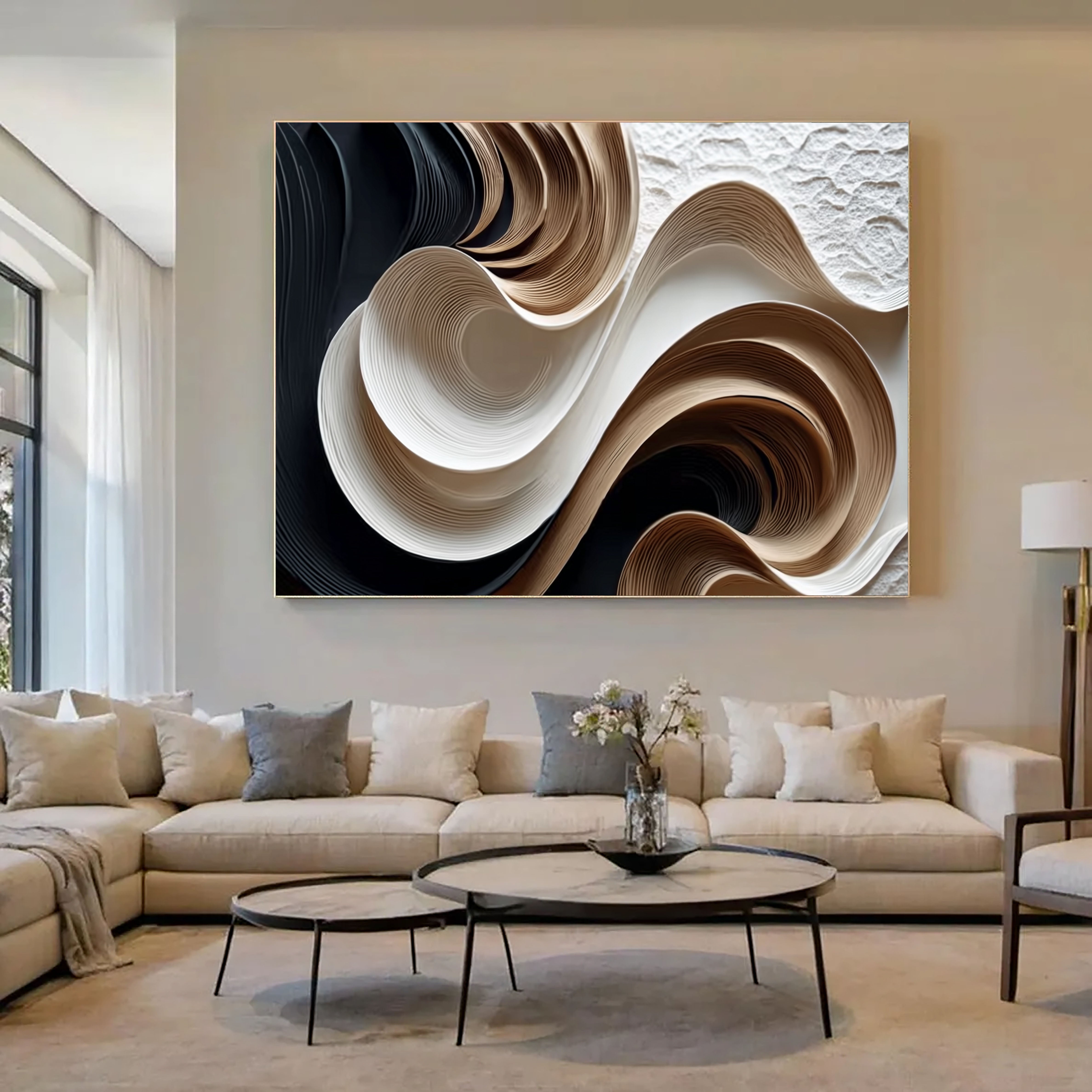 Textured Abstract Flow | Earth Tones