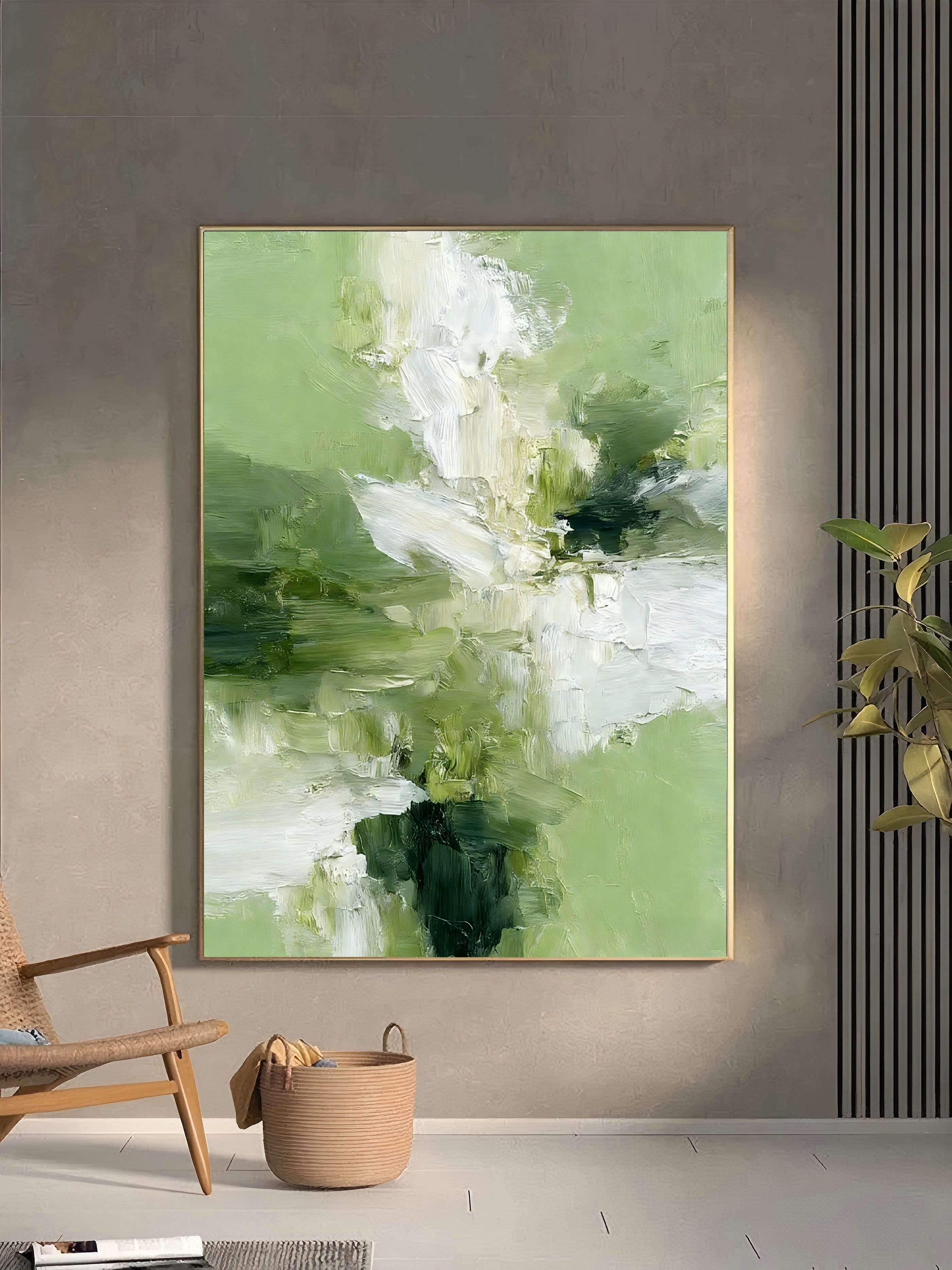 Textured Floral Verdancy | Ivory Bloom