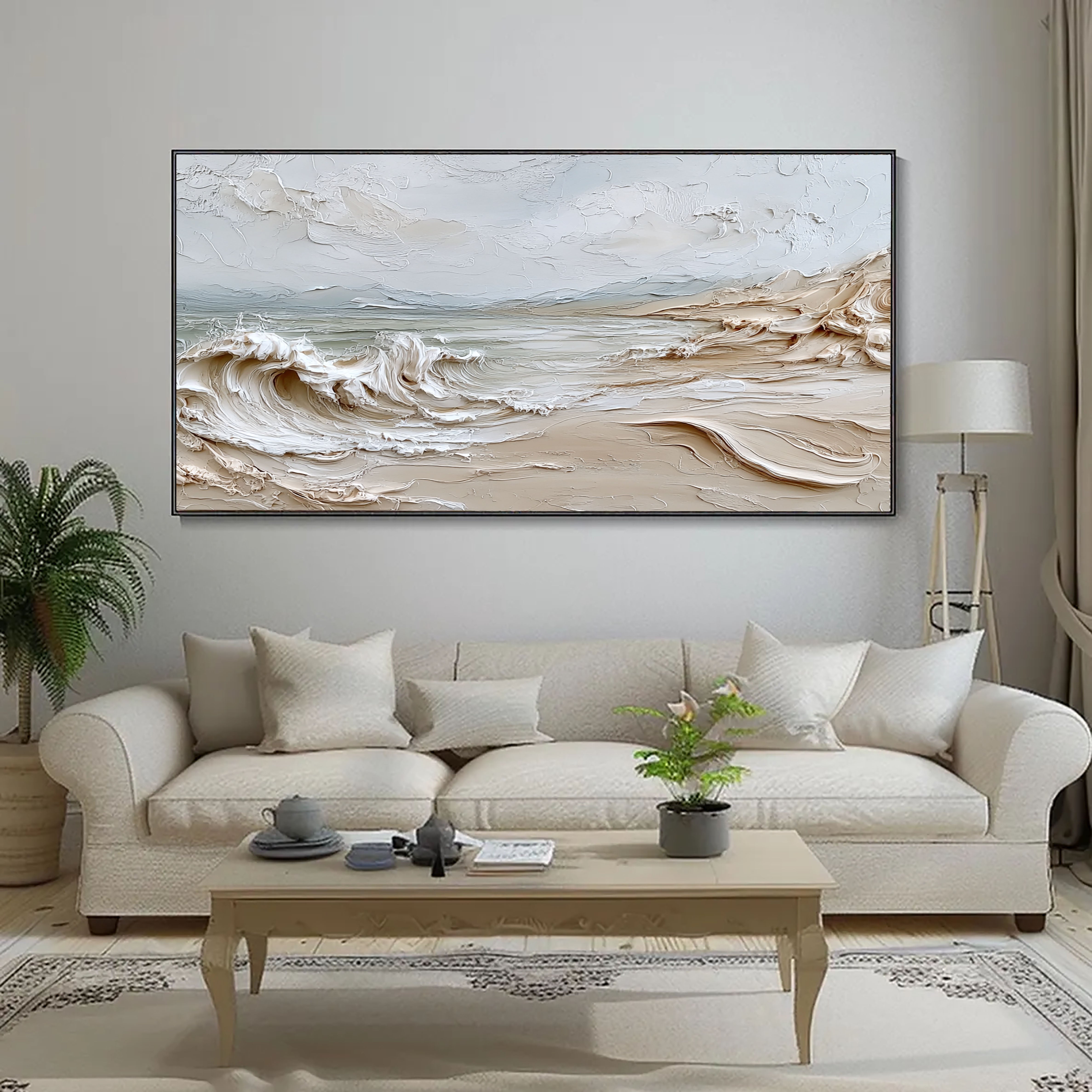 Textured Littoral Opulence | Cream Swells