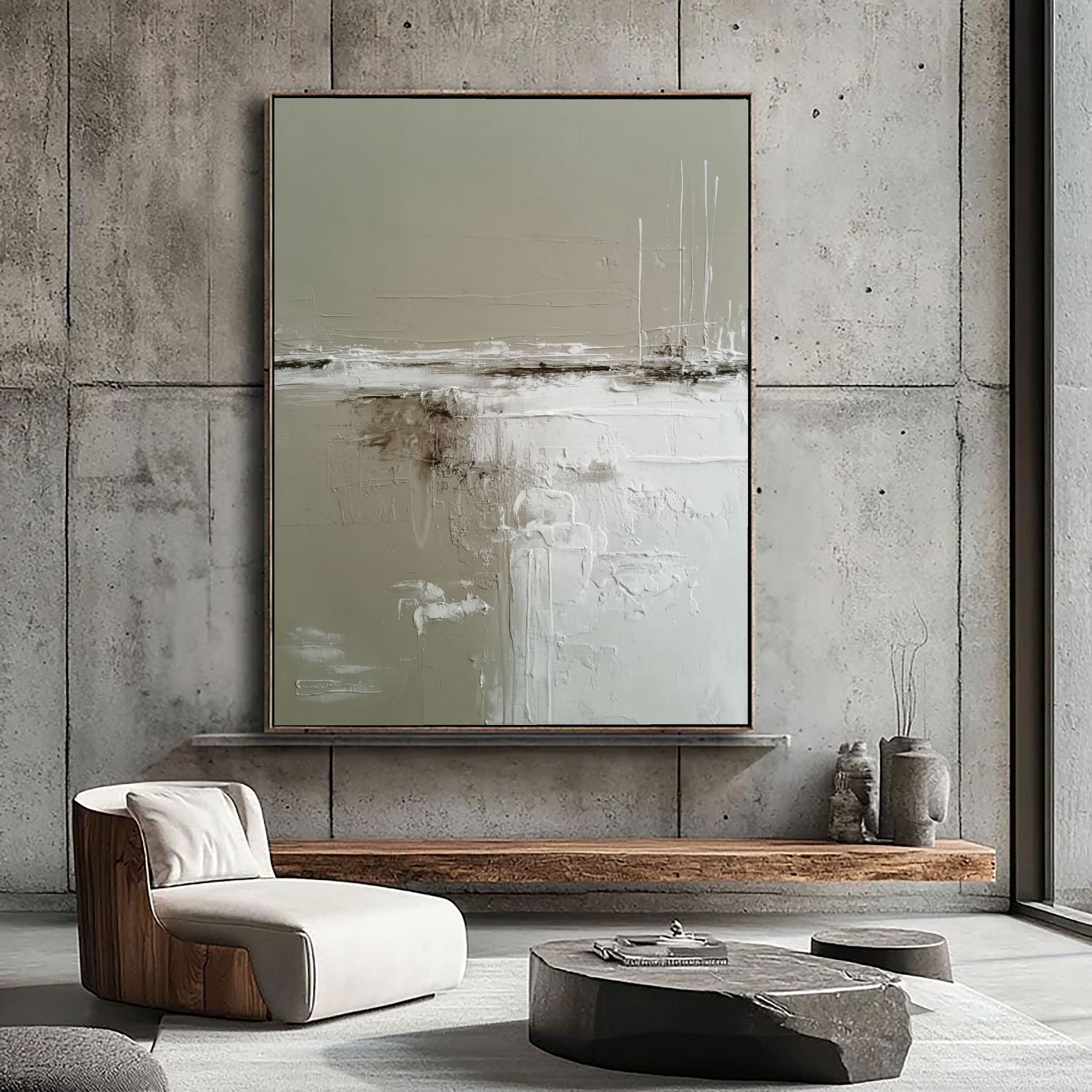Textured Minimalist Horizon | Quiet Muted