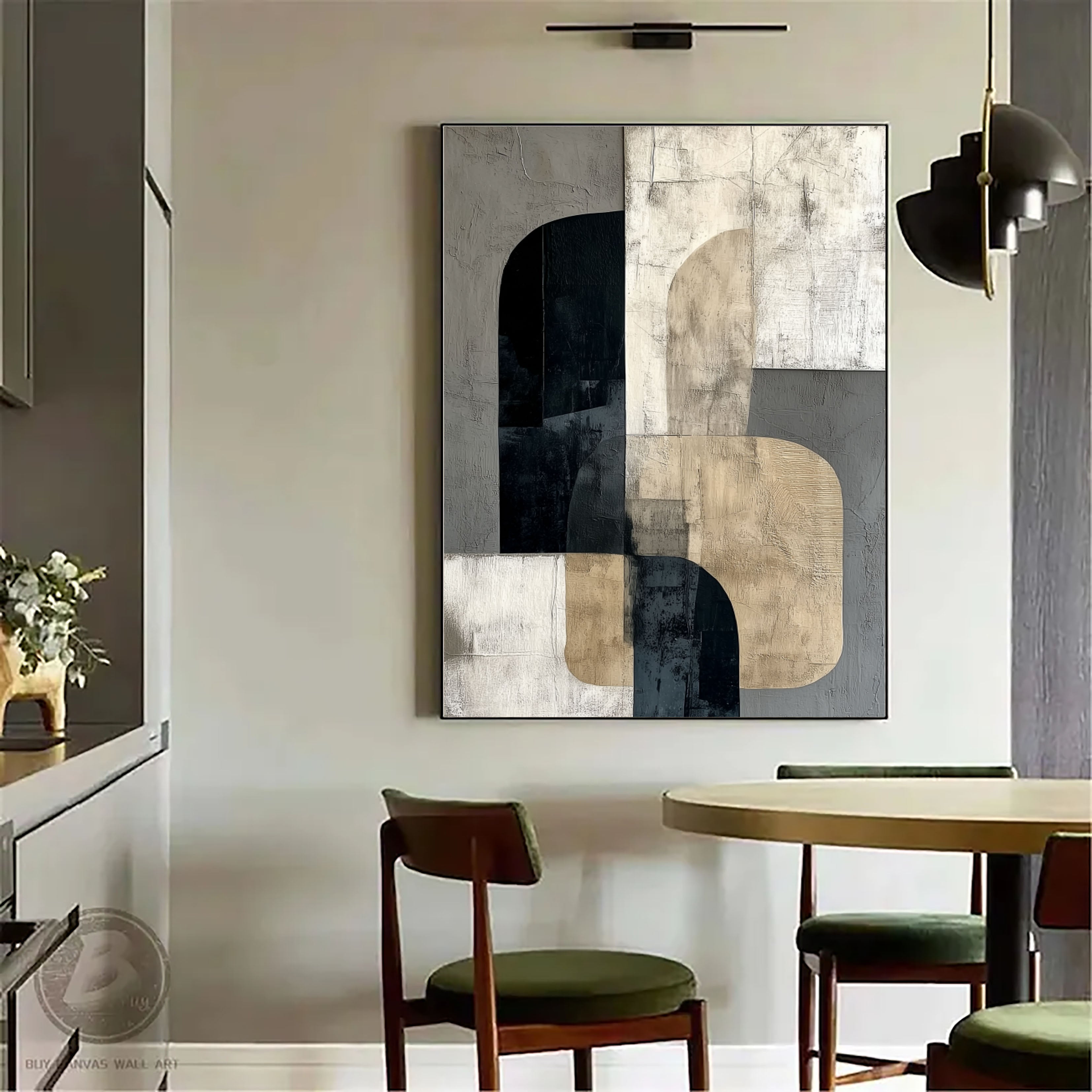 Textured Geometric Balance | Neutral Tones