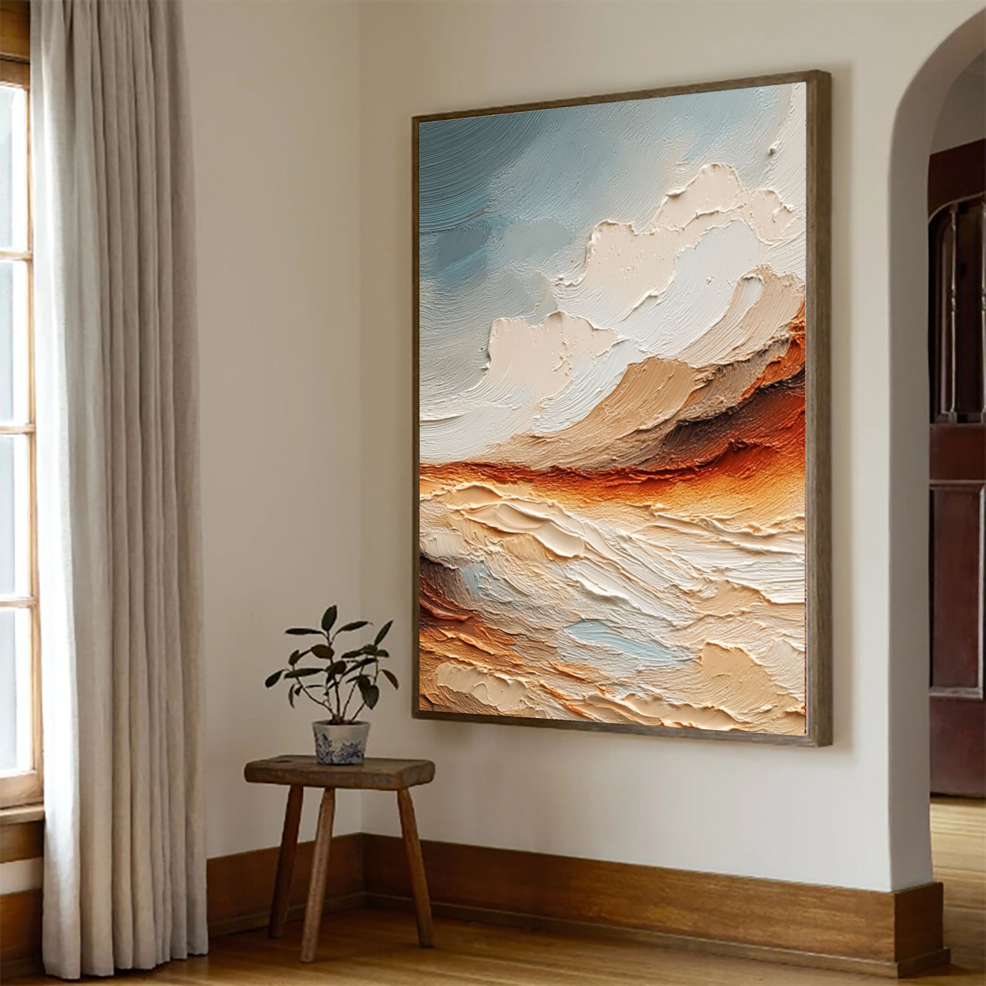 Texturierte Erdlandschaft Horizon | Warmes Glühen