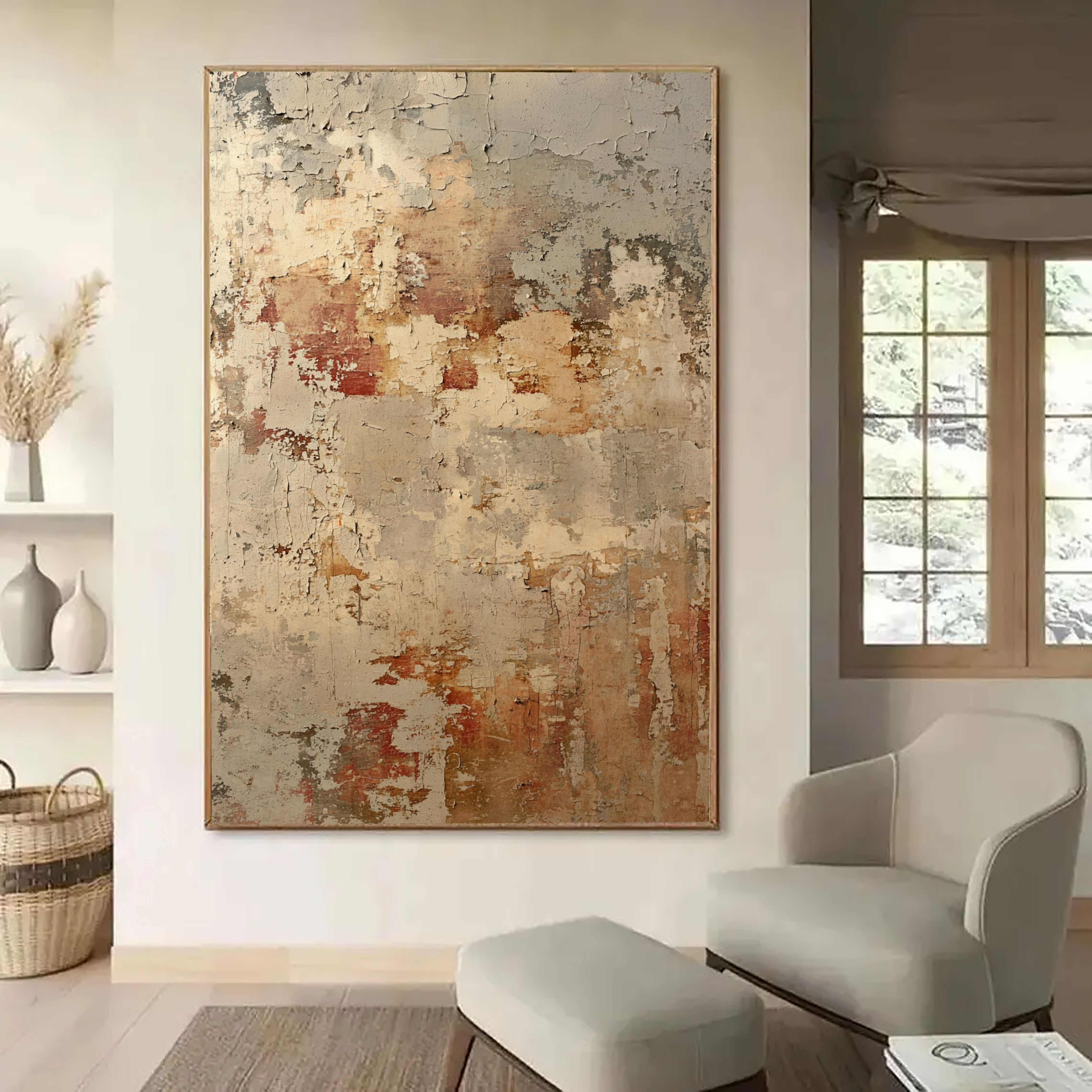 Textured Peeling Patina | Rustic Blush