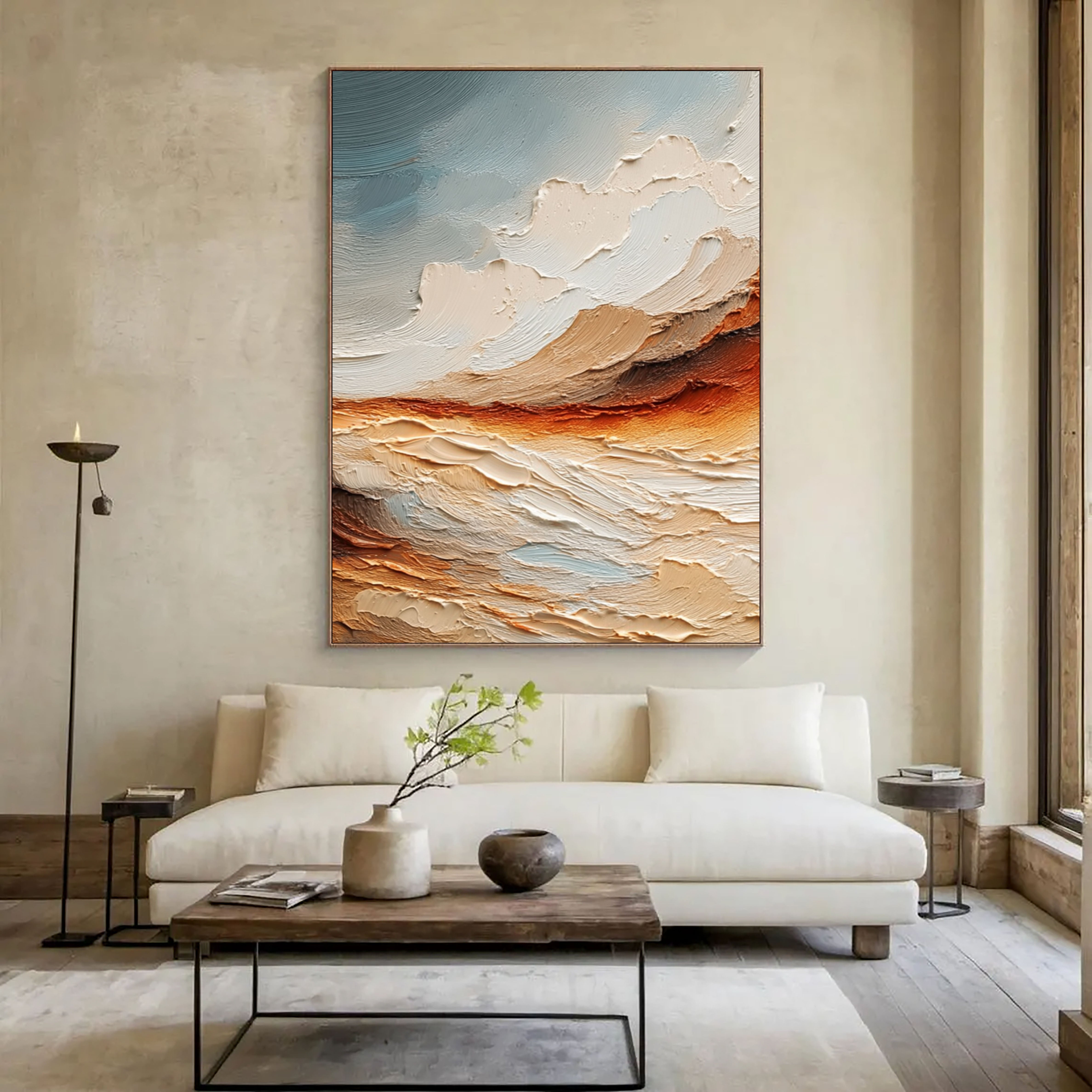 Texturierte Erdlandschaft Horizon | Warmes Glühen