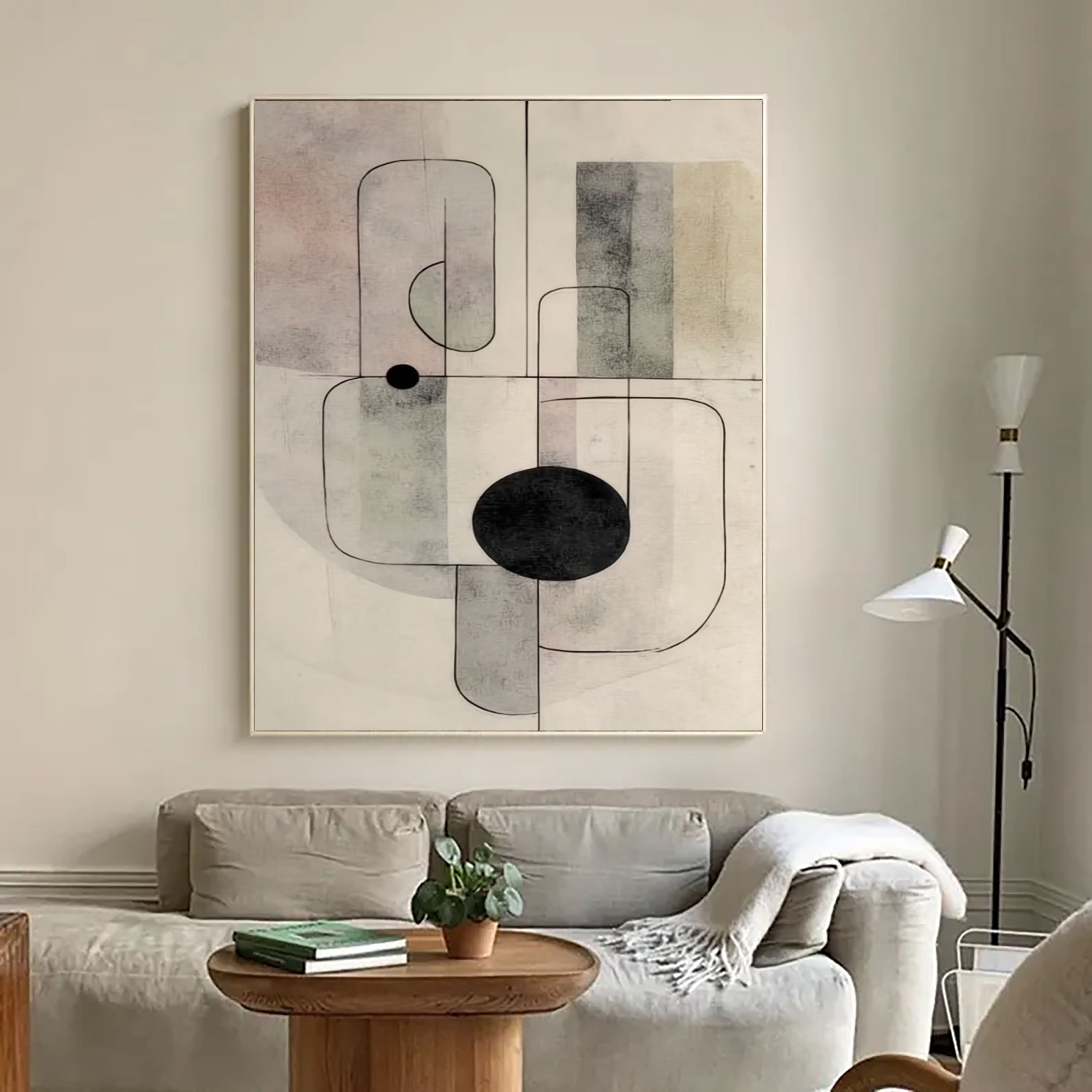 Minimalistische geometrische Balance | Sanfte Farbtöne