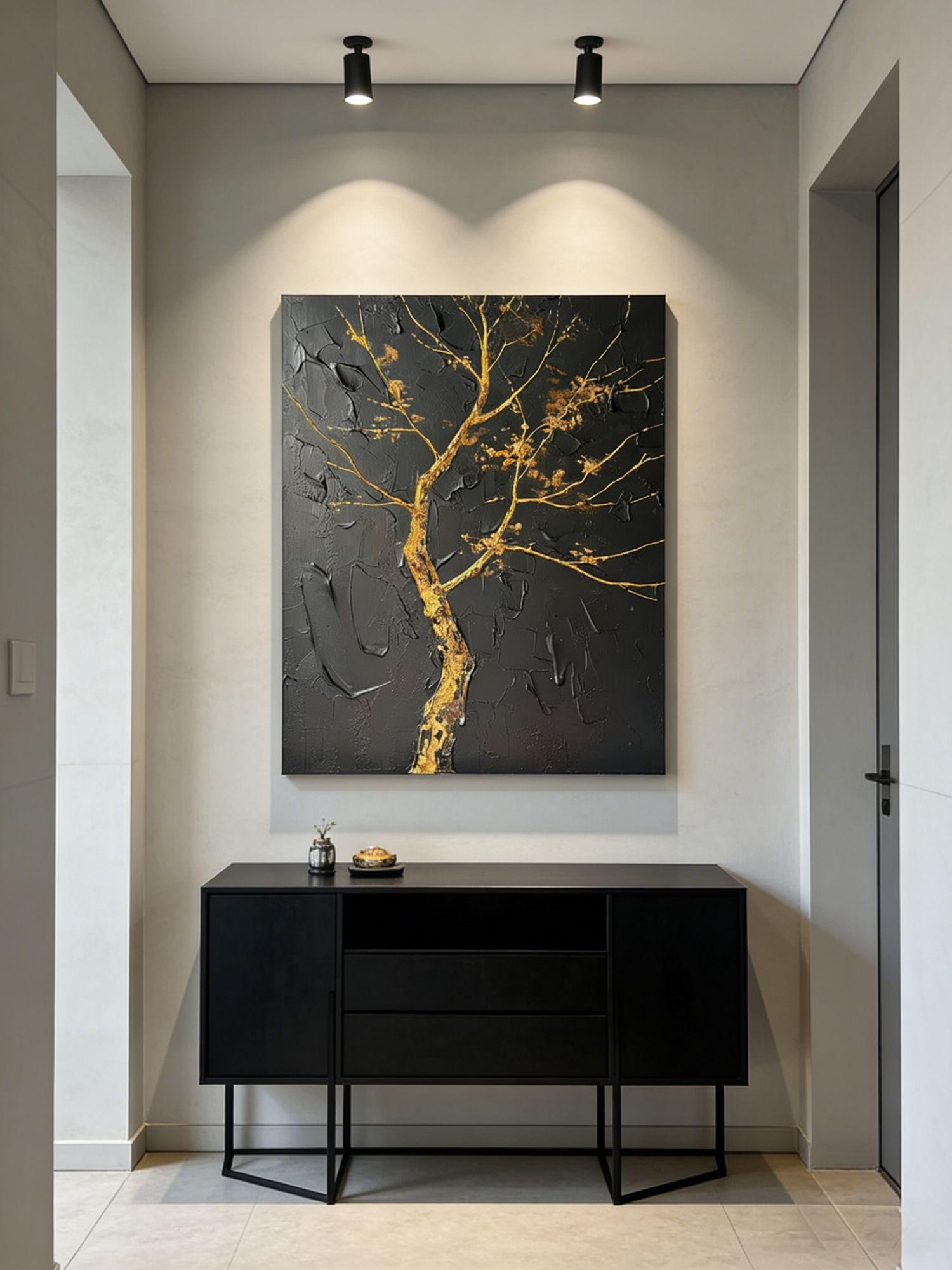 Textured Gilded Arbor | Noir Hues