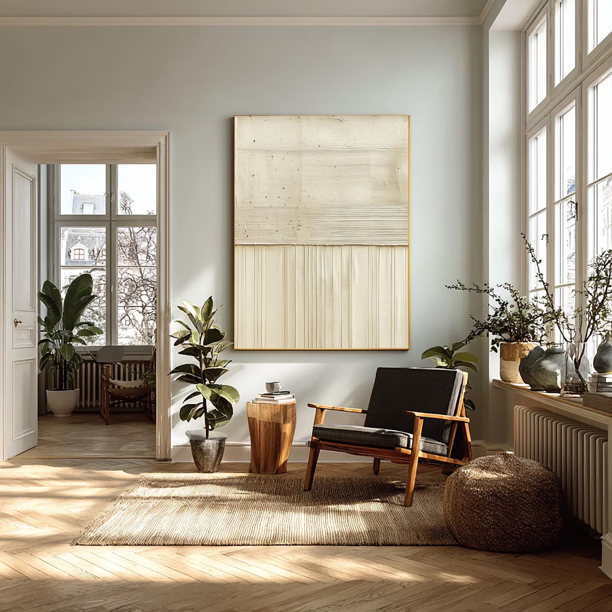 Textured Cream Serenity | Subtle Ridges