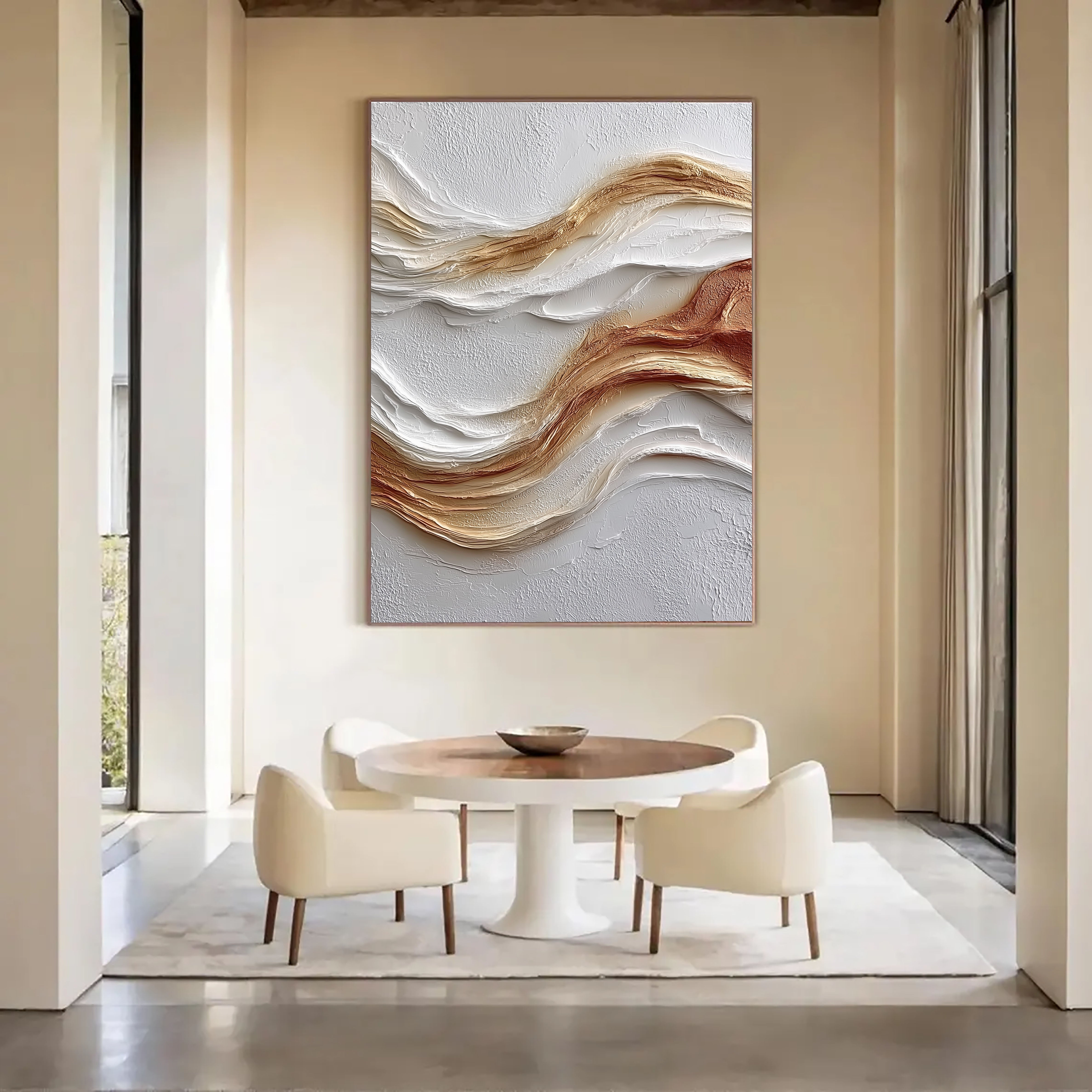 Textured Fulvous Opulence | Alabaster Swells