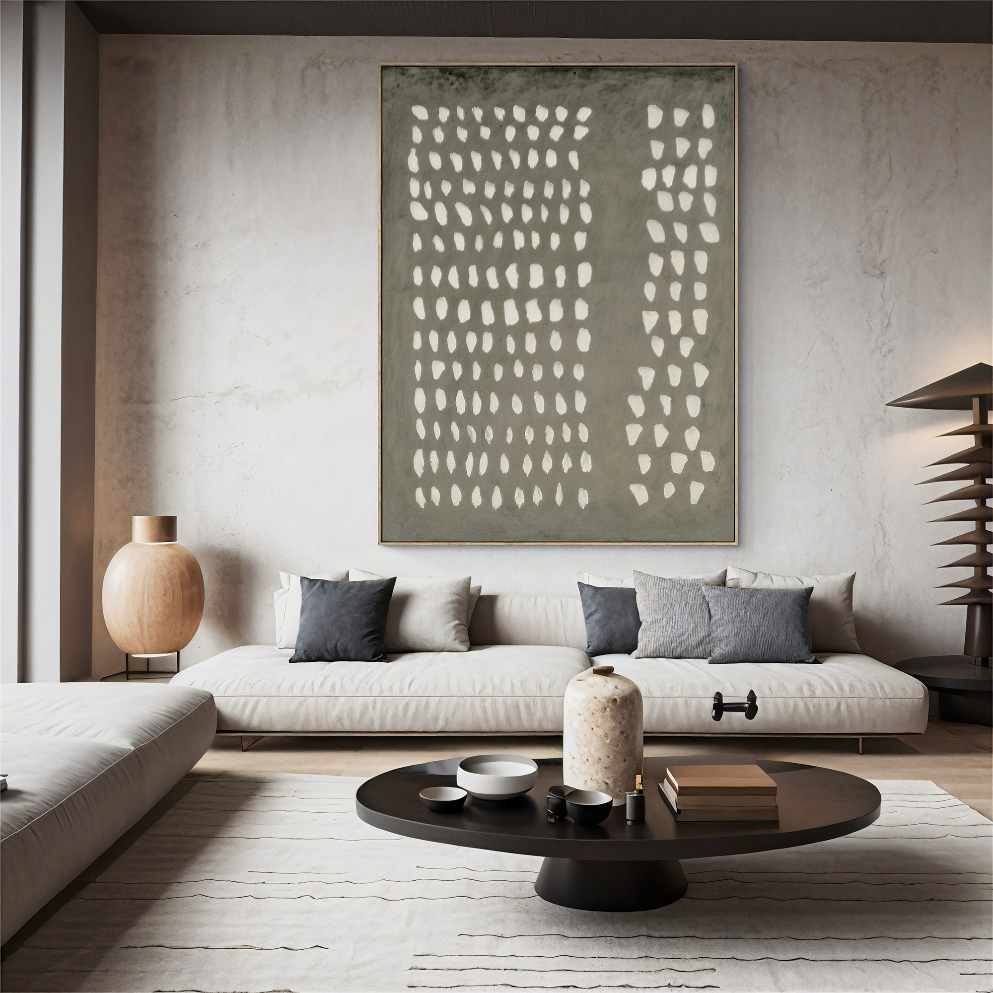 Textured Dot Rhythm | Sage Whisper