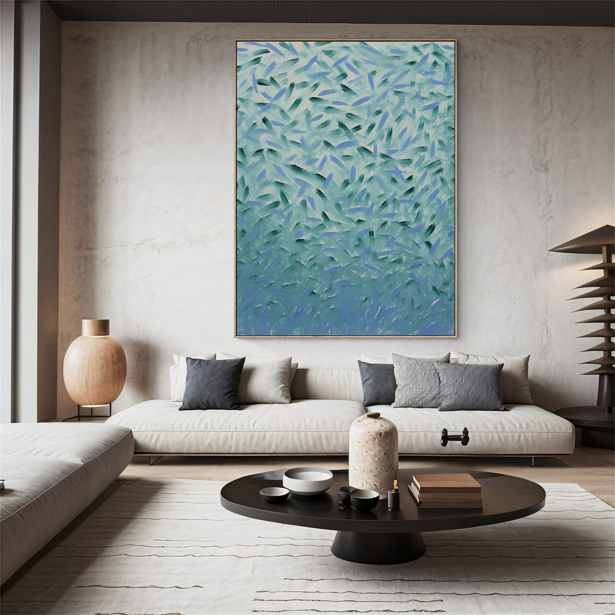 Textured Strokes Vibrance | Blue Teal