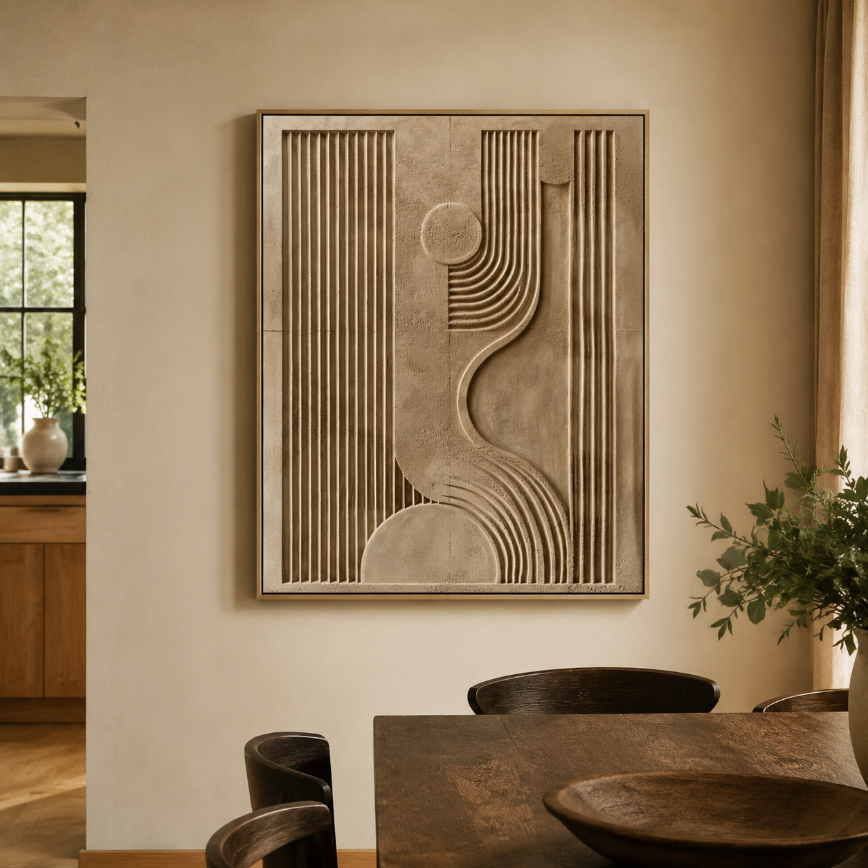 3D-Textured Art | Sandstone Wave Geometry