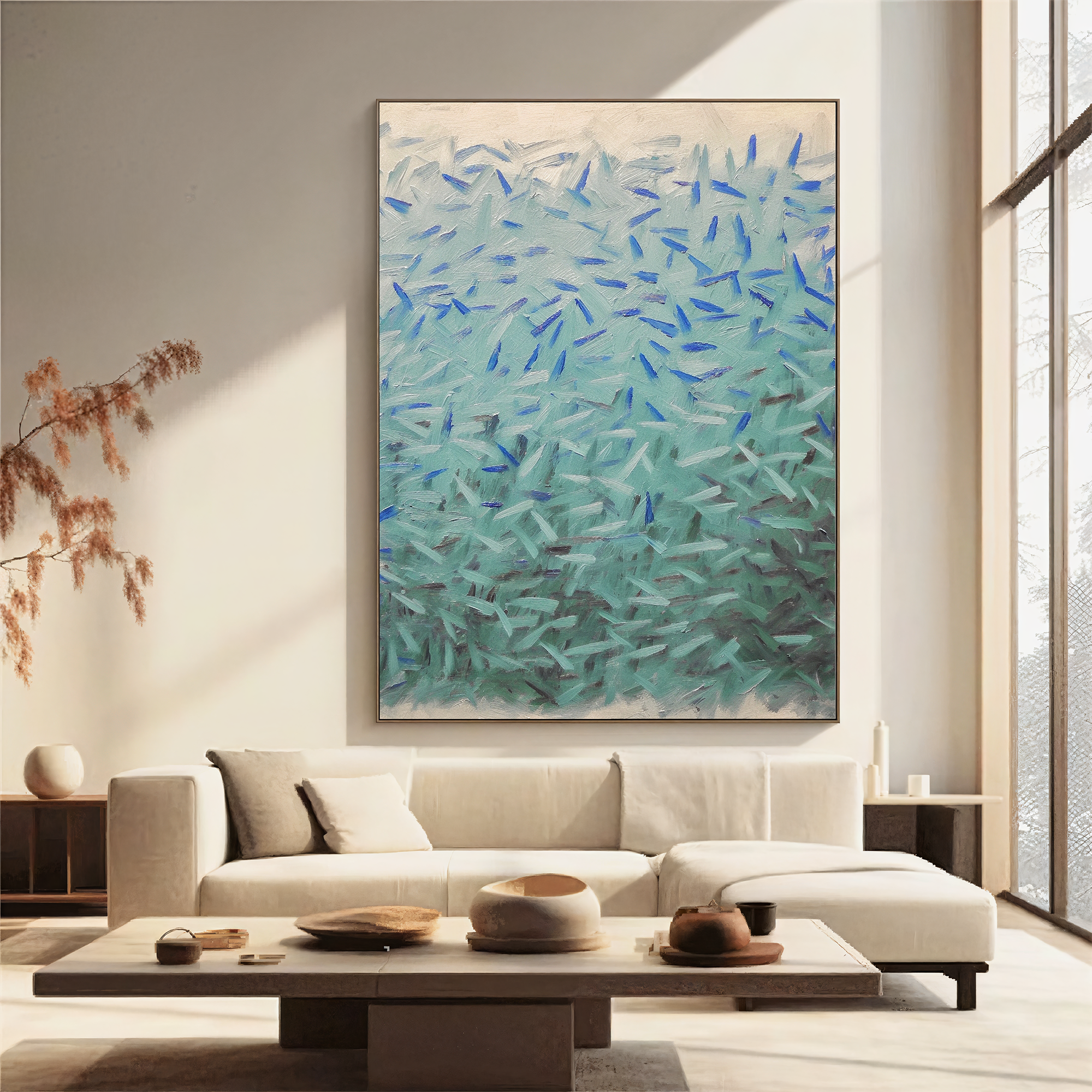 Textured Brush Abundance | Blue Teal