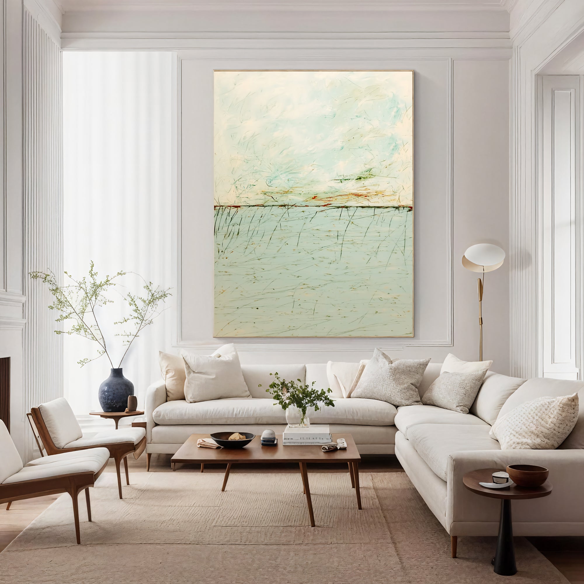 Textured Pale Meadow | Delicate Strokes