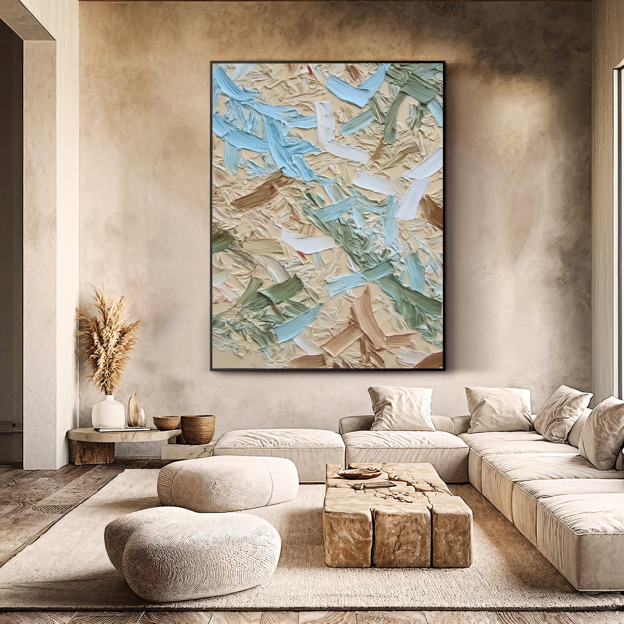 Textured Brushstroke Opulence | Pastel Hues