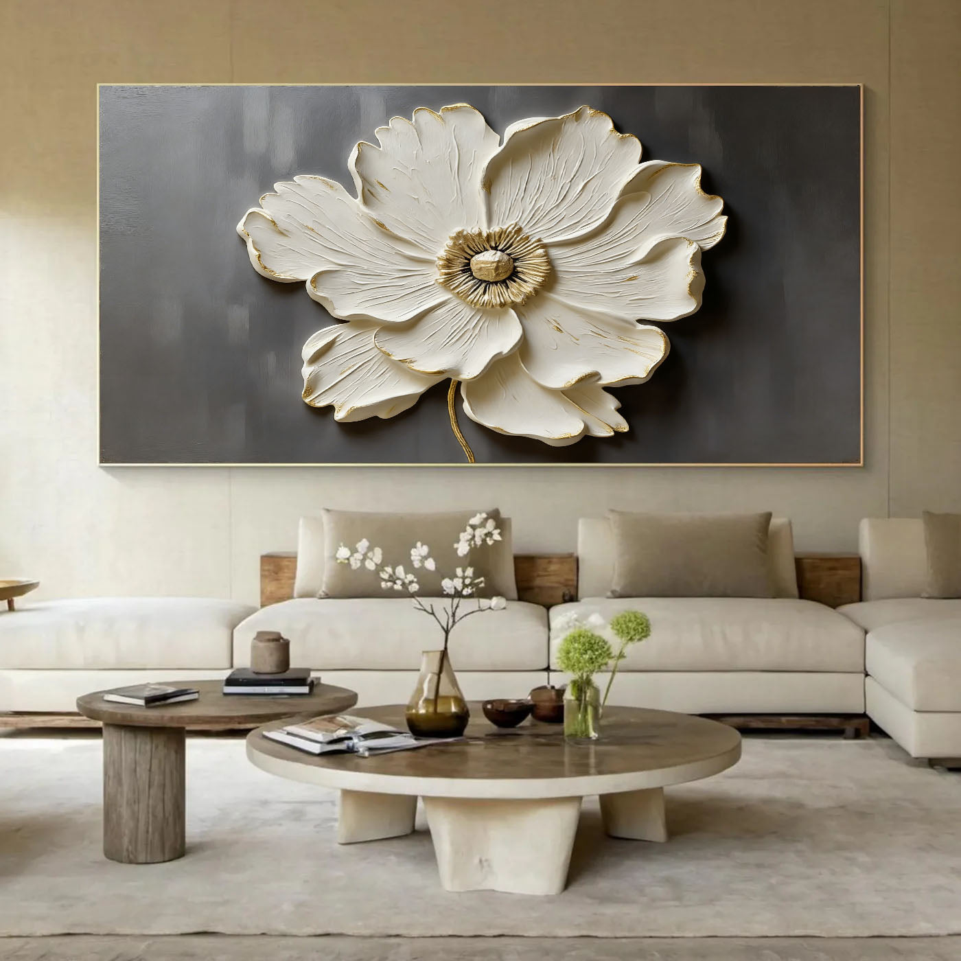 Relief Floral Opulence | Gilded Bloom