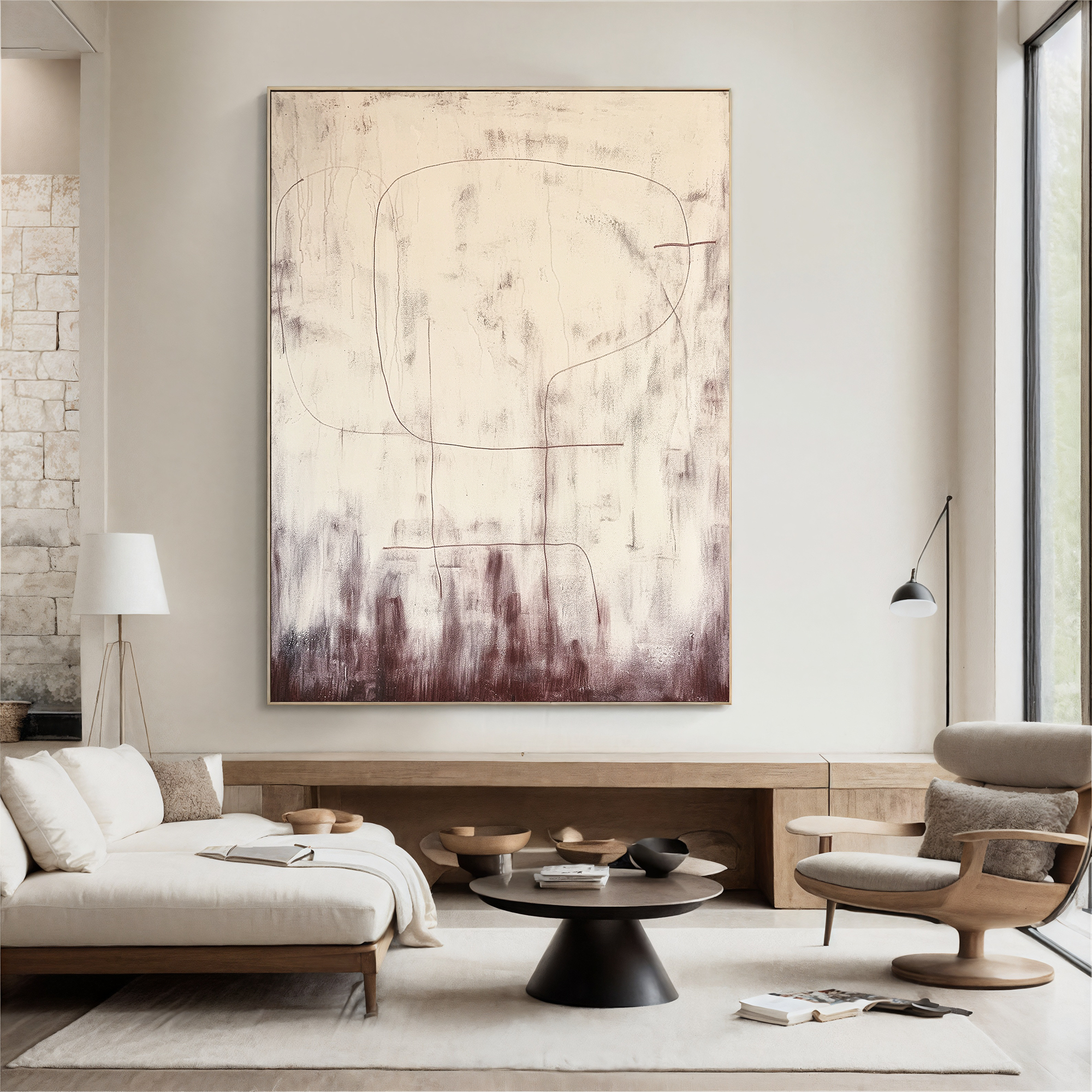 Textured Line Serenity | Beige Plum