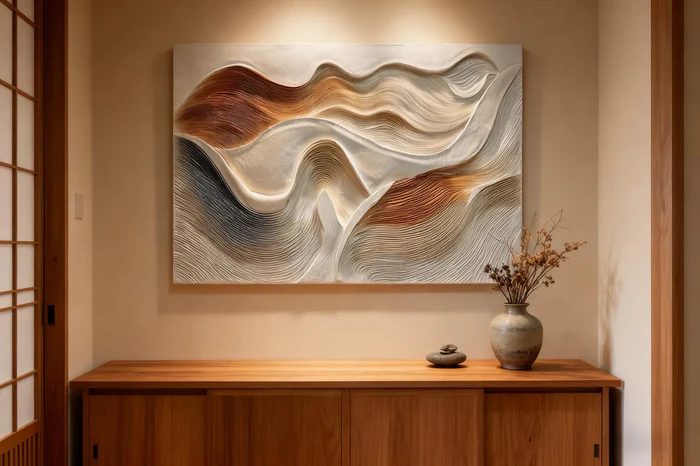 Textured Wave Serenity | Earth Flow