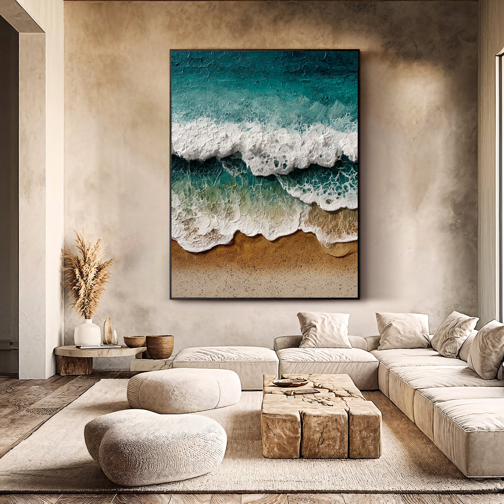 Textured Coastal Opulence | Turquoise Shores