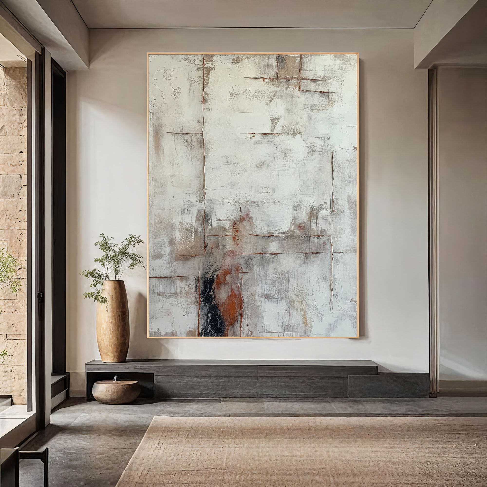 Textured Abstract Nuance | Grey Rust