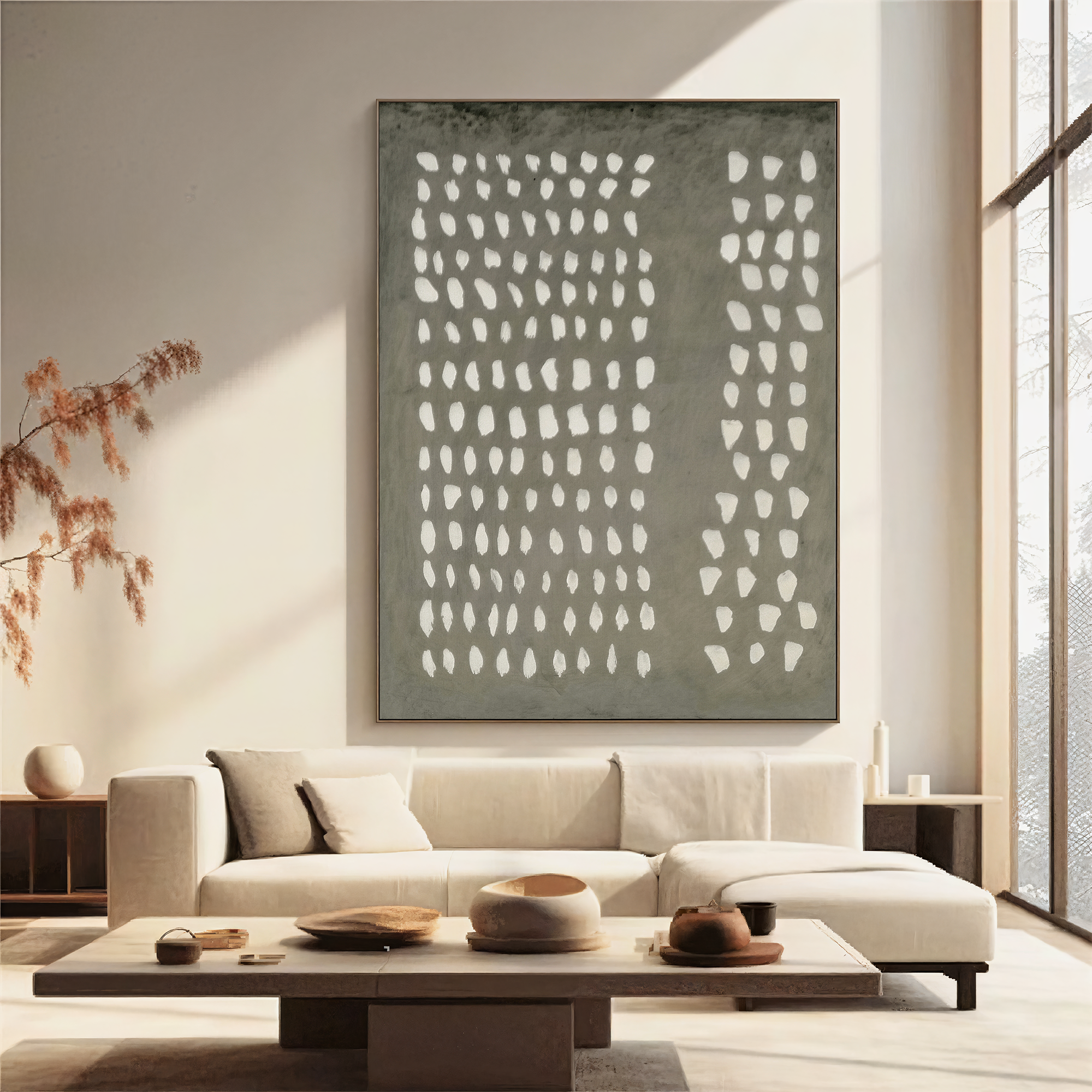 Textured Dot Rhythm | Sage Whisper