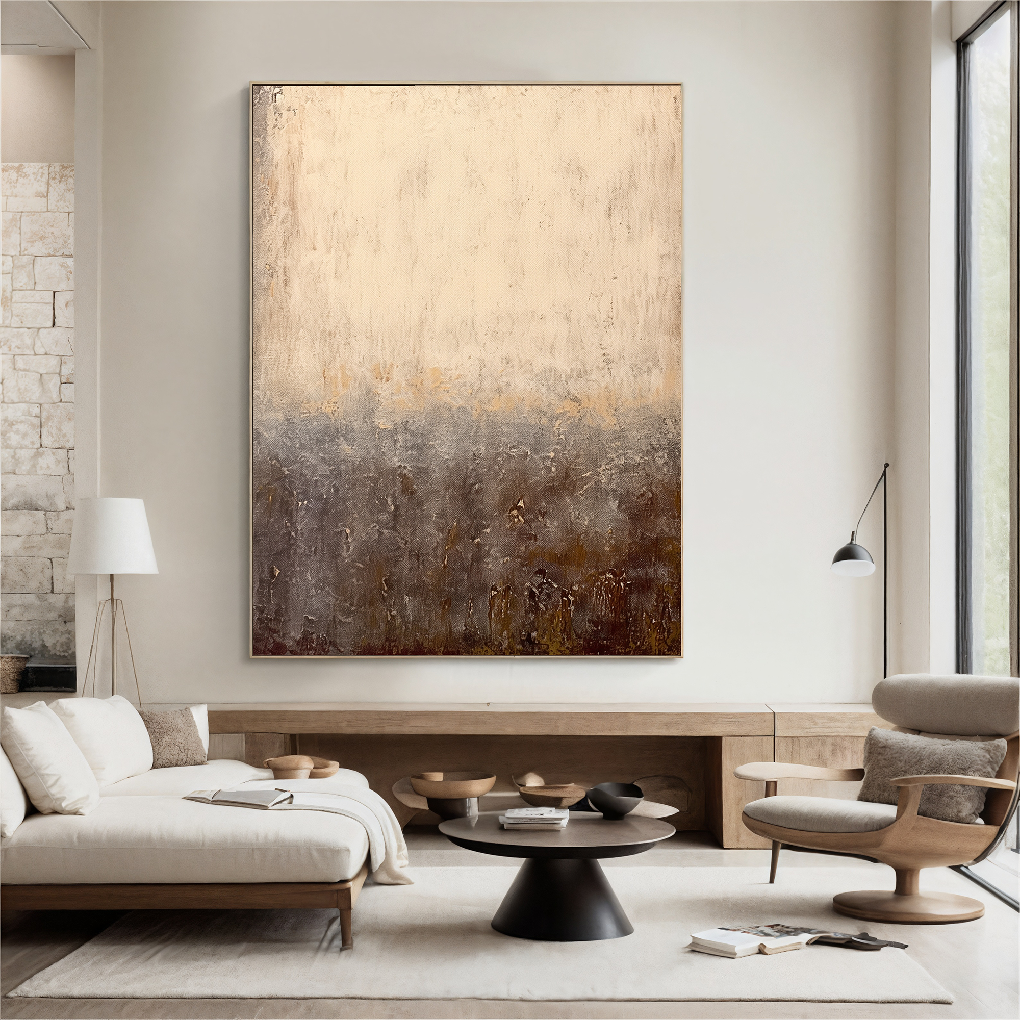 Textured Gradient Luxury | Beige Brown