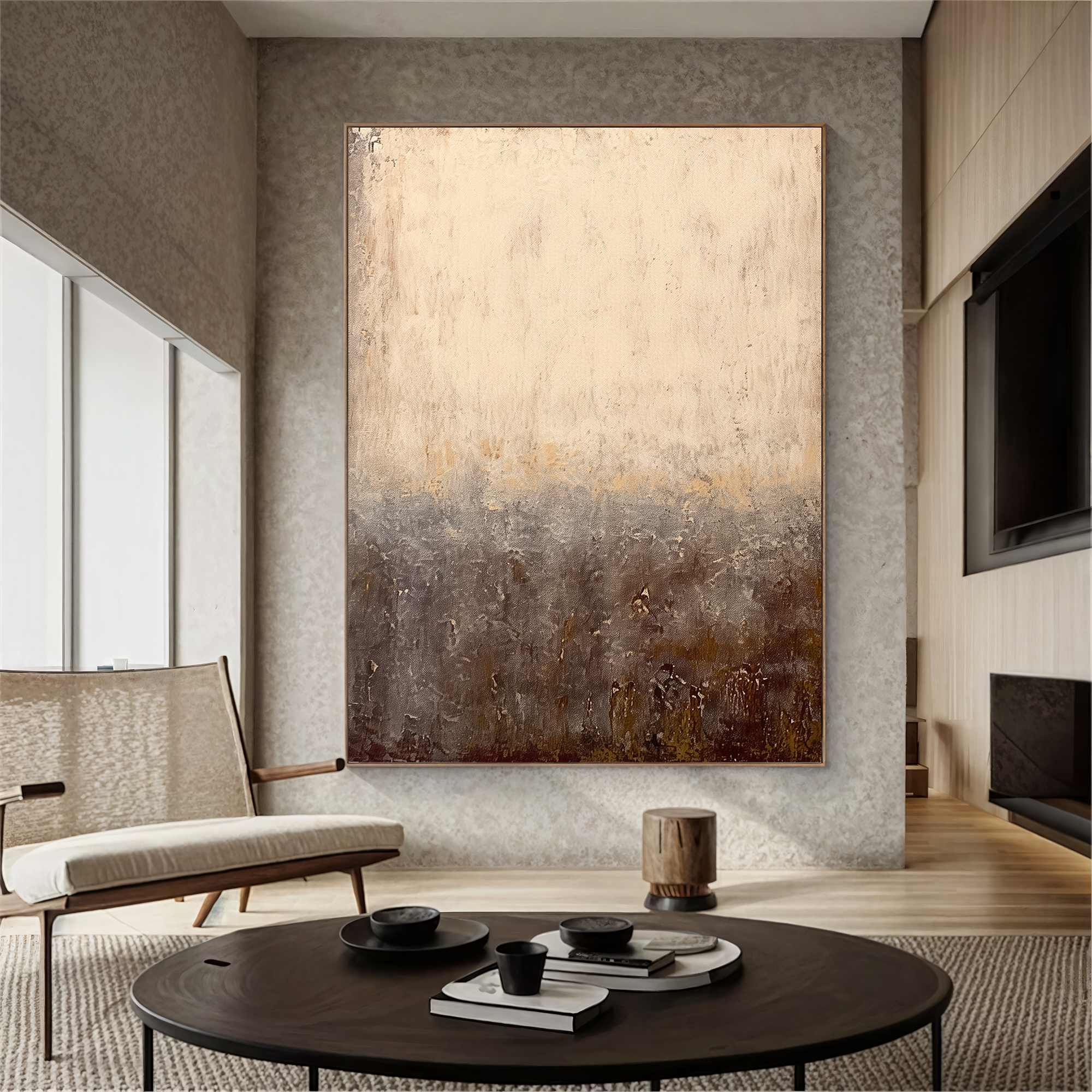 Textured Gradient Luxury | Beige Brown