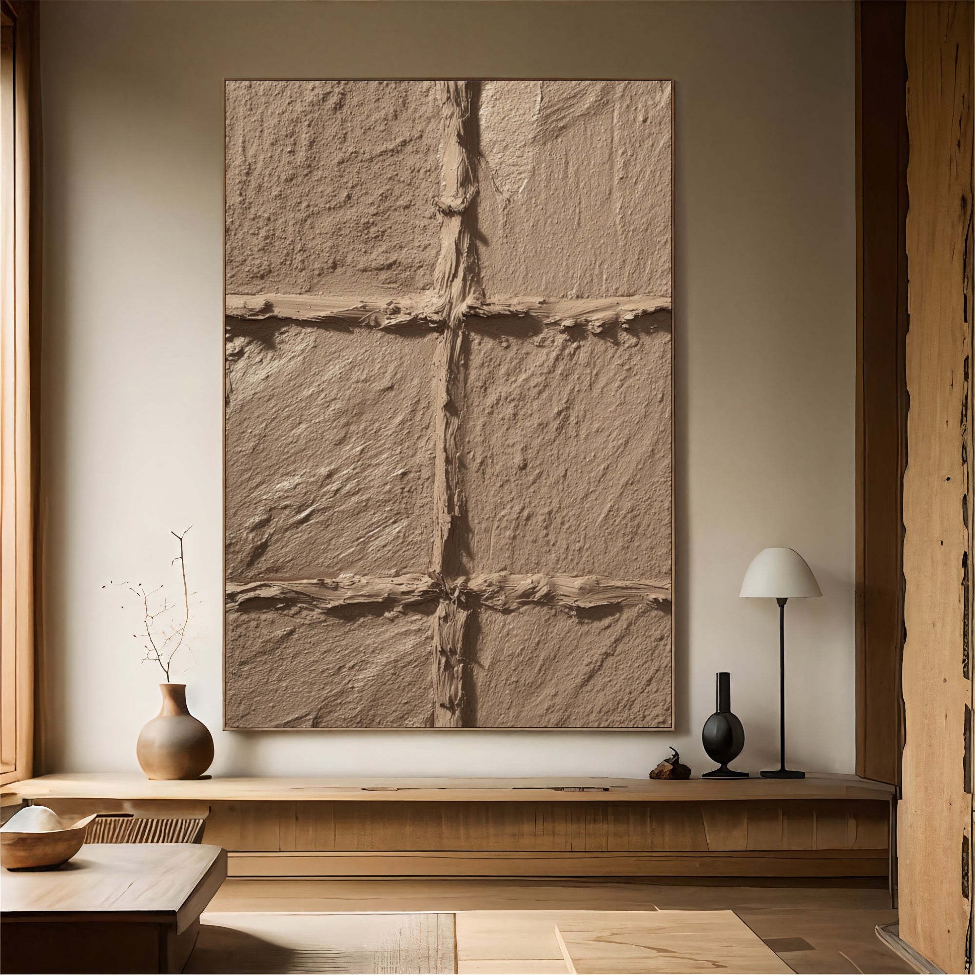 Textured Earthy Lattice | Warm Tones