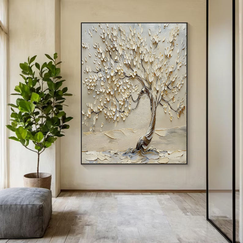 Textured Canopy Radiance | Ivory Bough