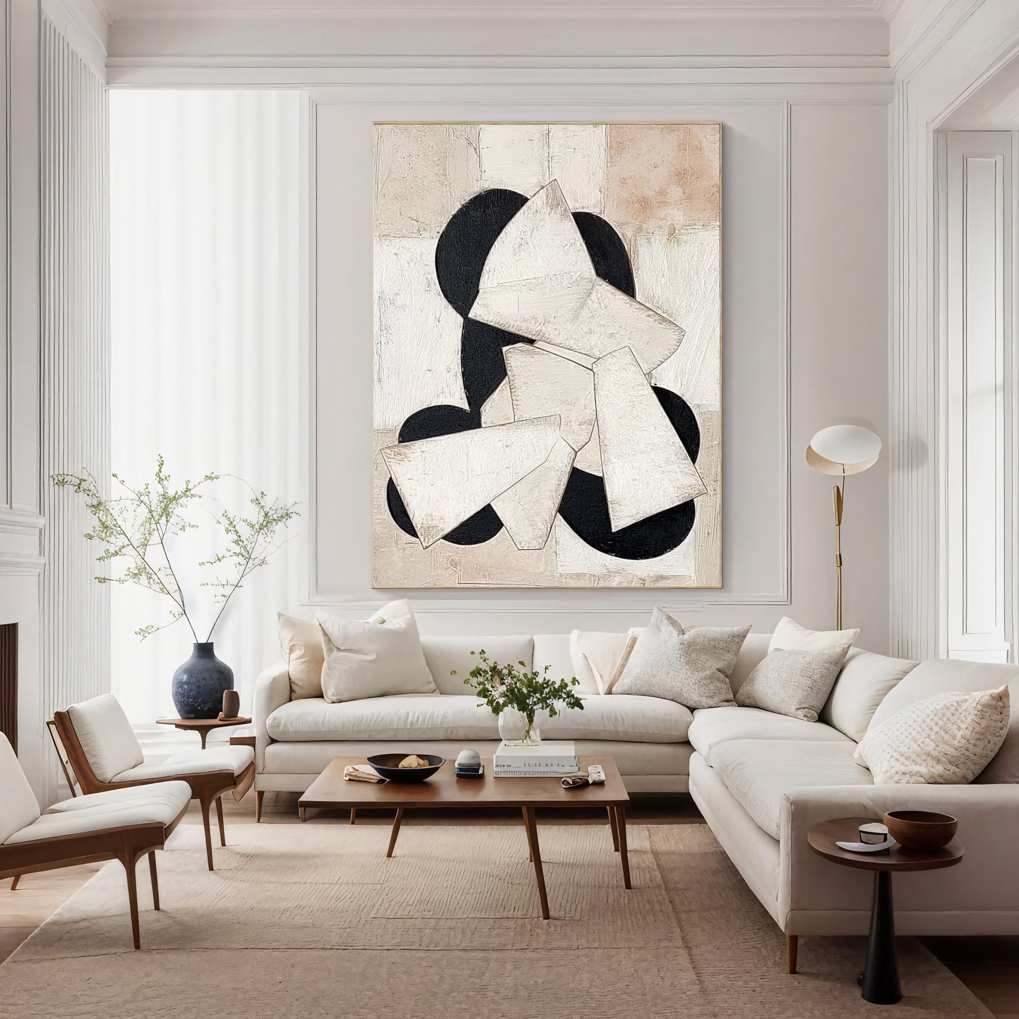 Textured Geometric Charm | Neutral Tones