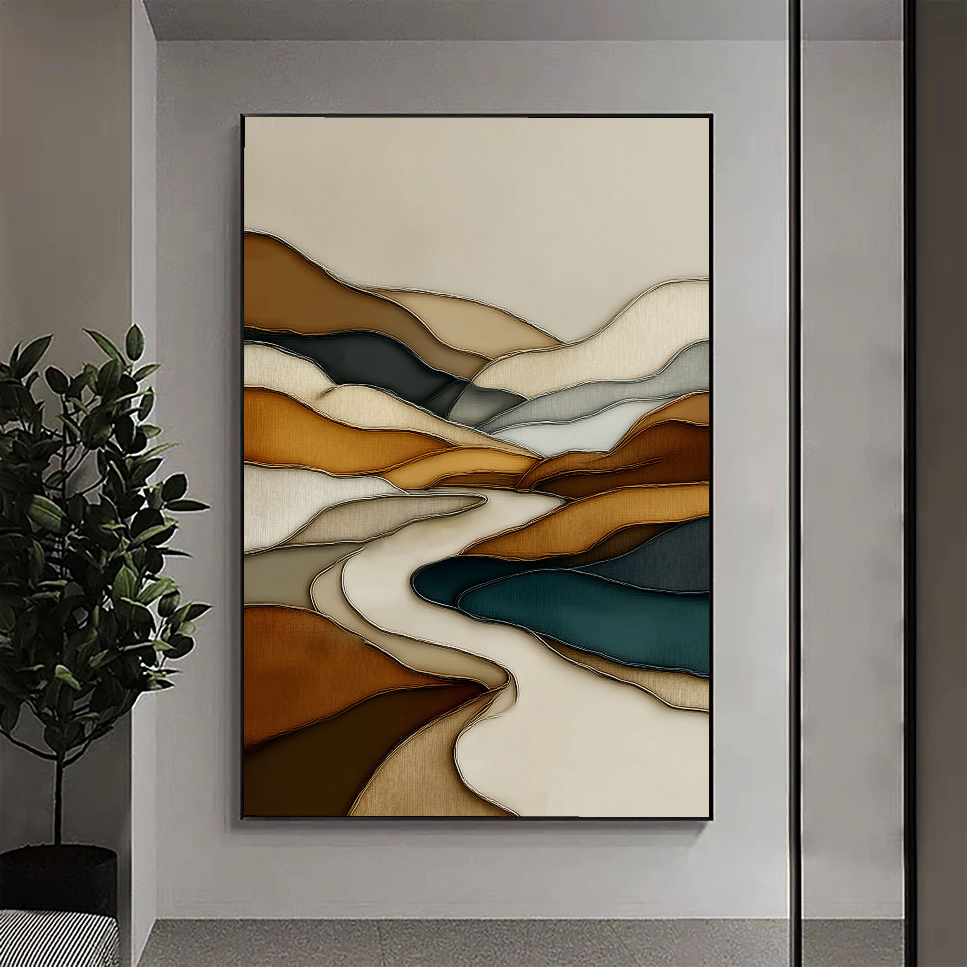 Textured Topographic Elegance | Earthy Currents