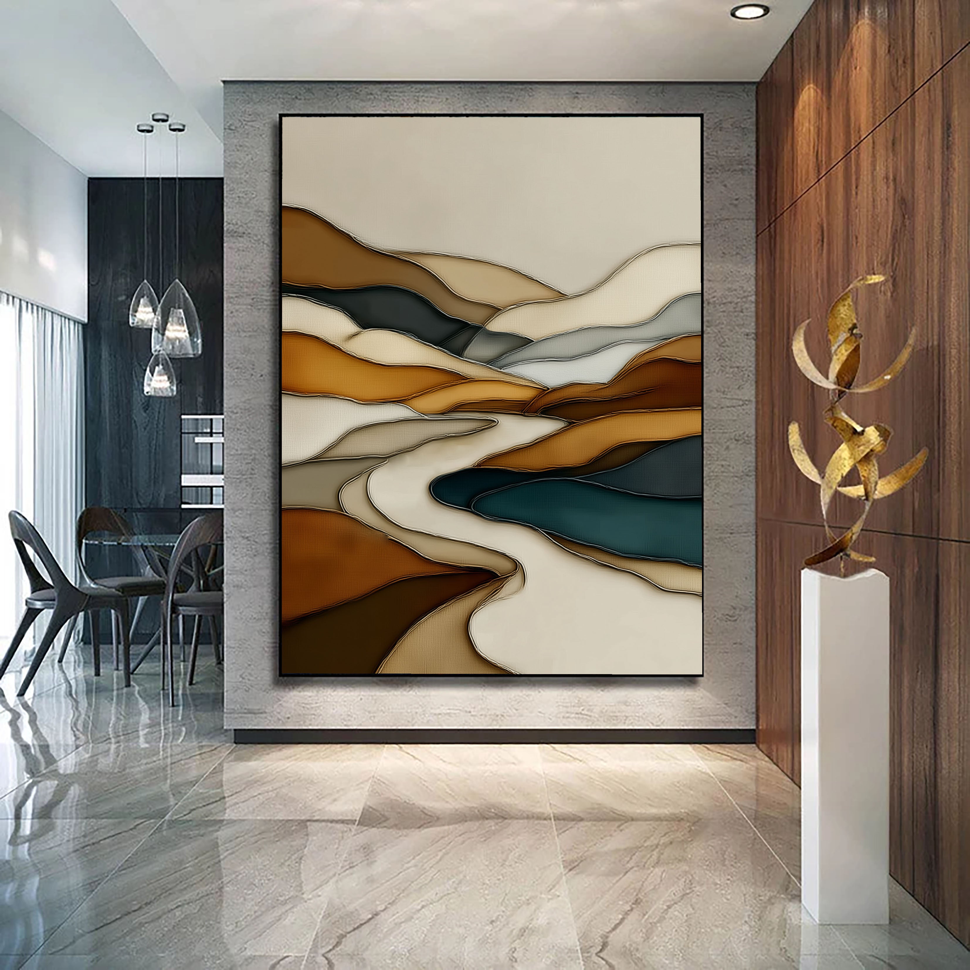 Textured Topographic Elegance | Earthy Currents