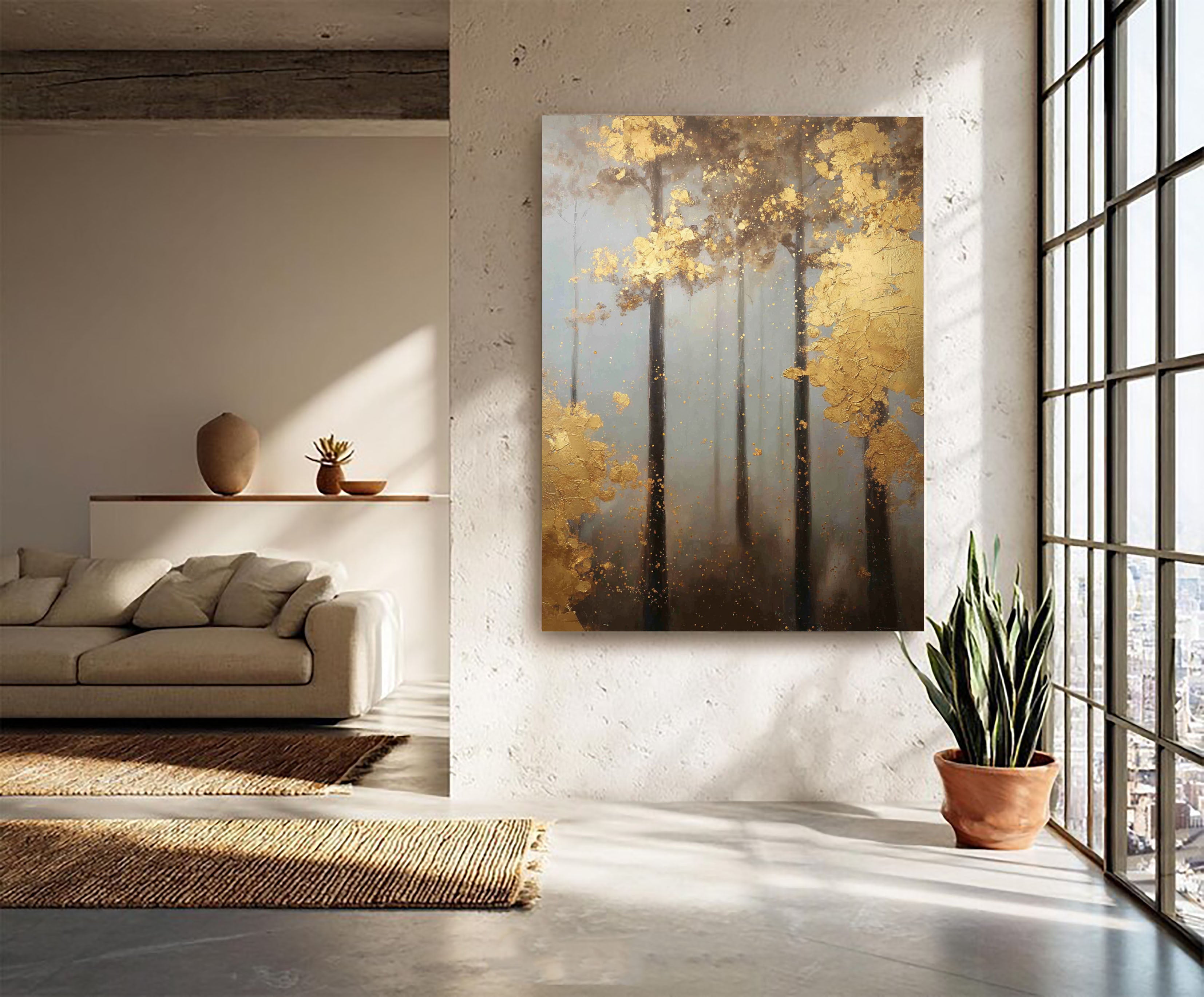 Textured Forest Elegance | Gilded Canopies