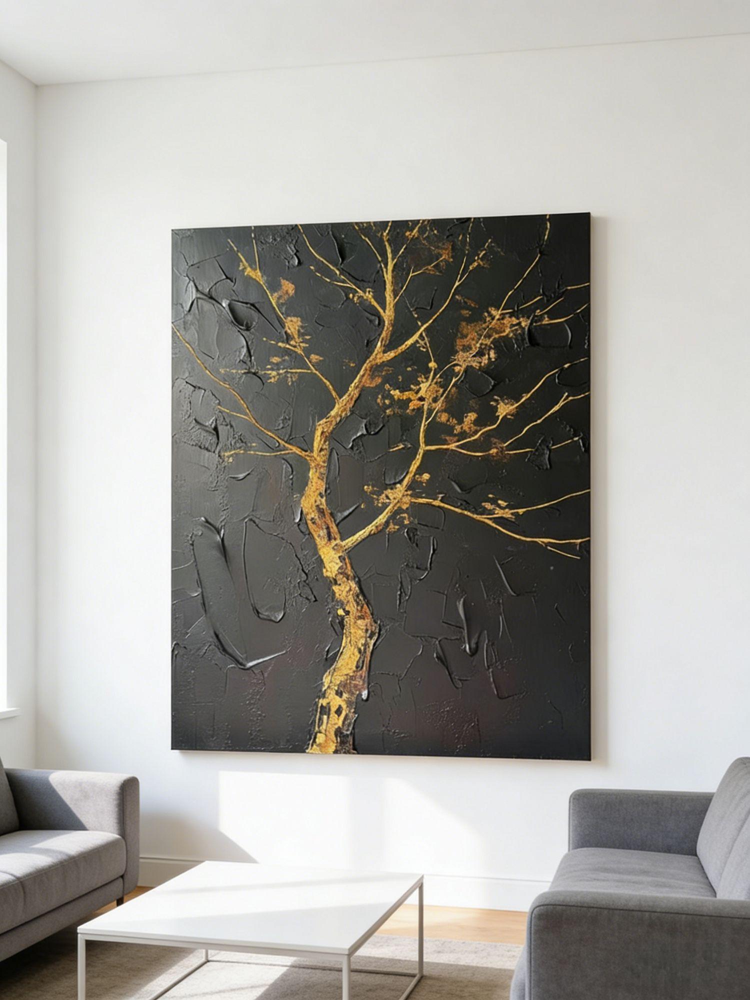 Textured Gilded Arbor | Noir Hues