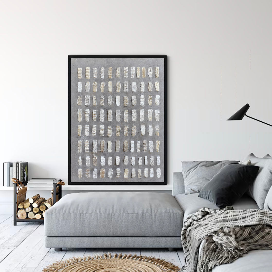 Textured Mottled Grid | Neutral Blocks