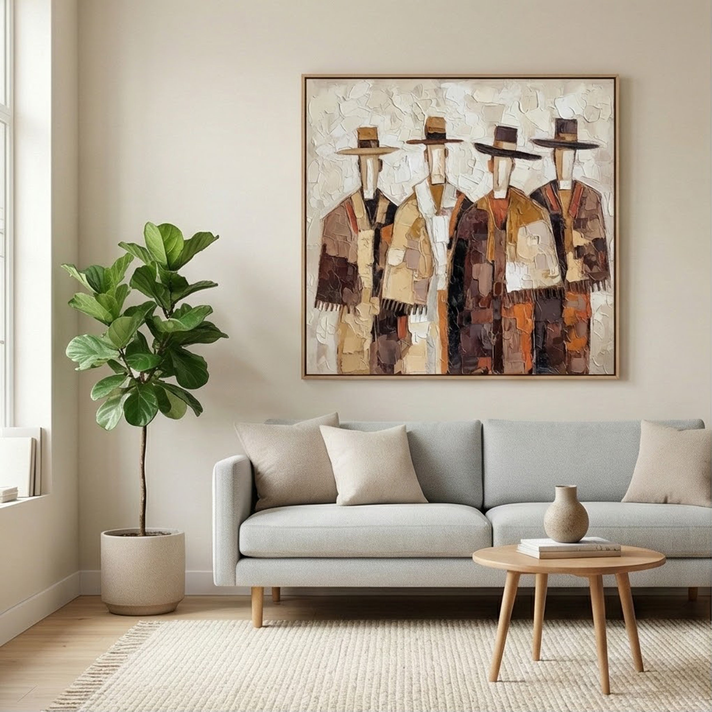 Textured Earthy Quartet | Hat Silhouettes