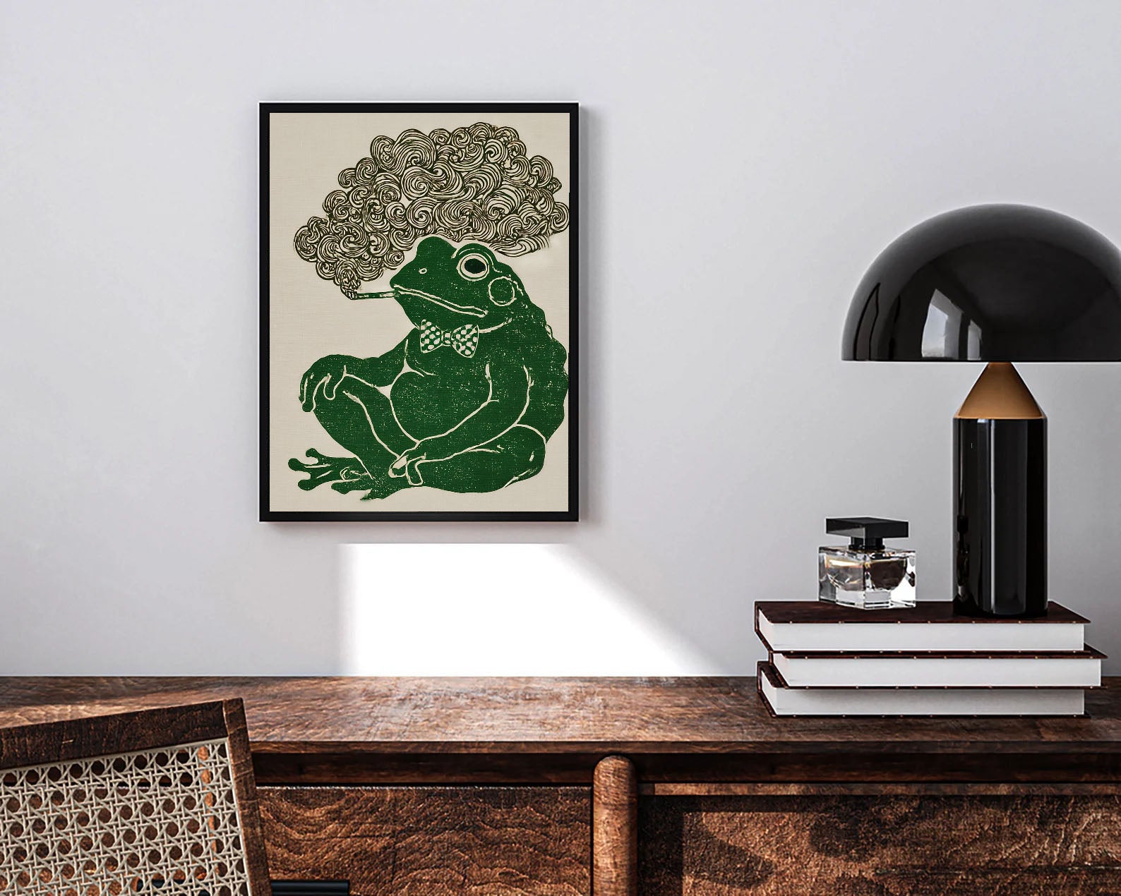 Textured Whimsical Frog | Swirl Smoke