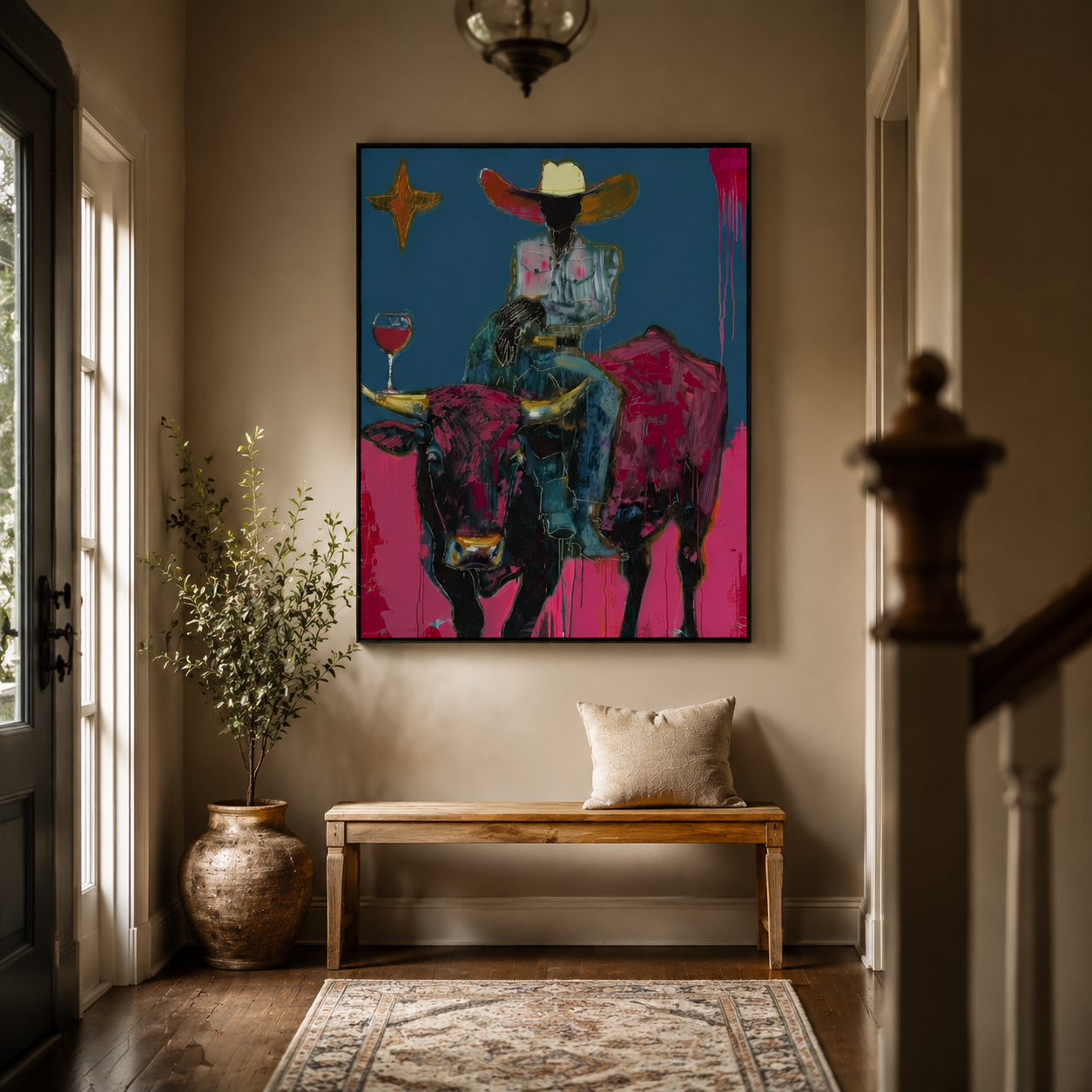 POP ART | Bull Rider Wine Time