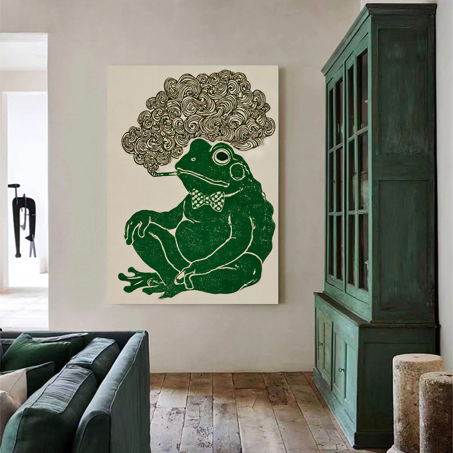 Textured Whimsical Frog | Swirl Smoke