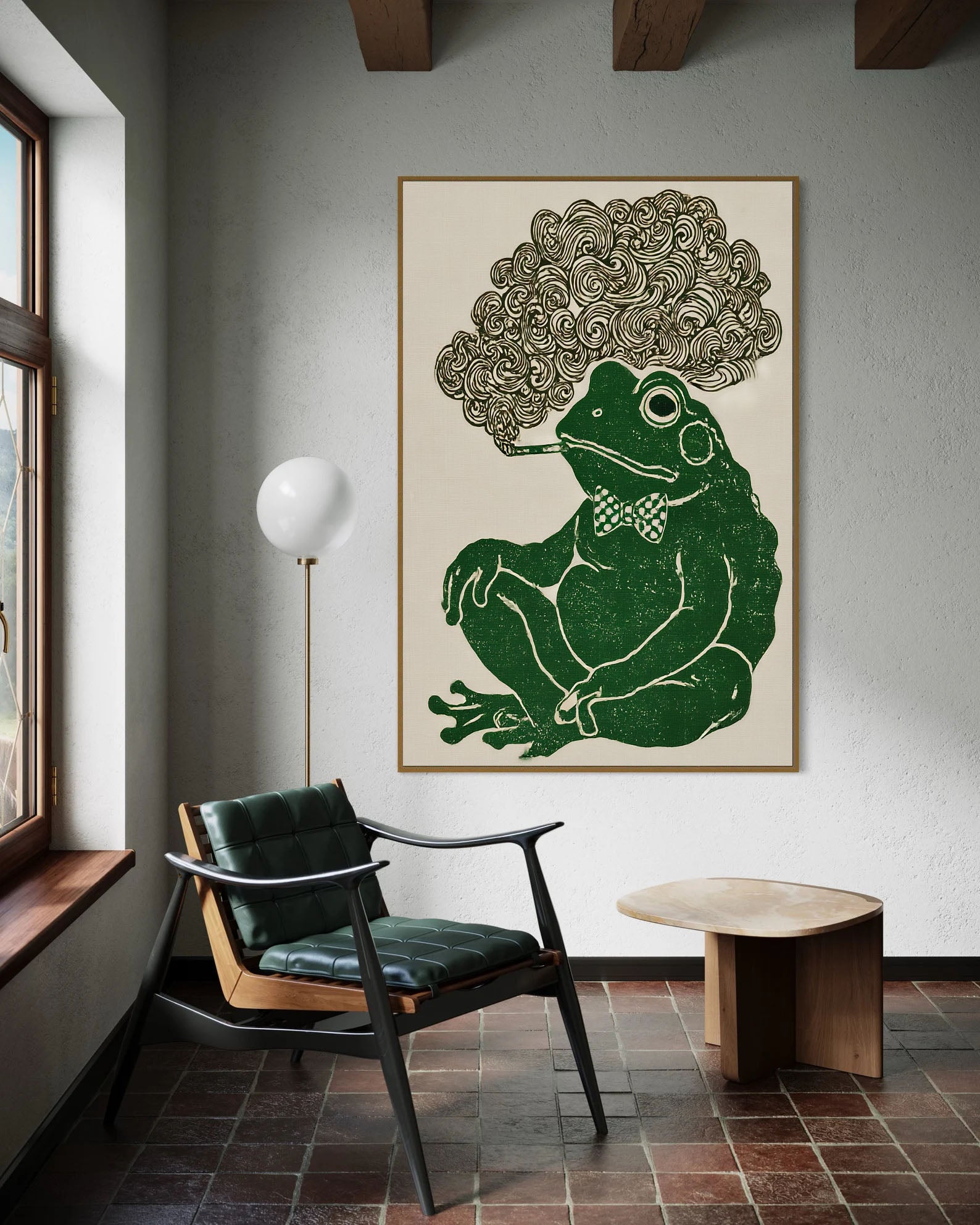 Textured Whimsical Frog | Swirl Smoke